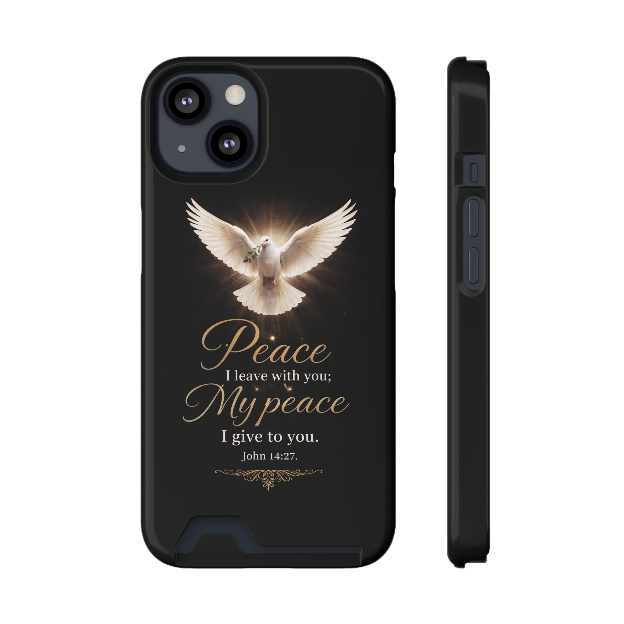 John 14:27 Phone Case With Card Holder