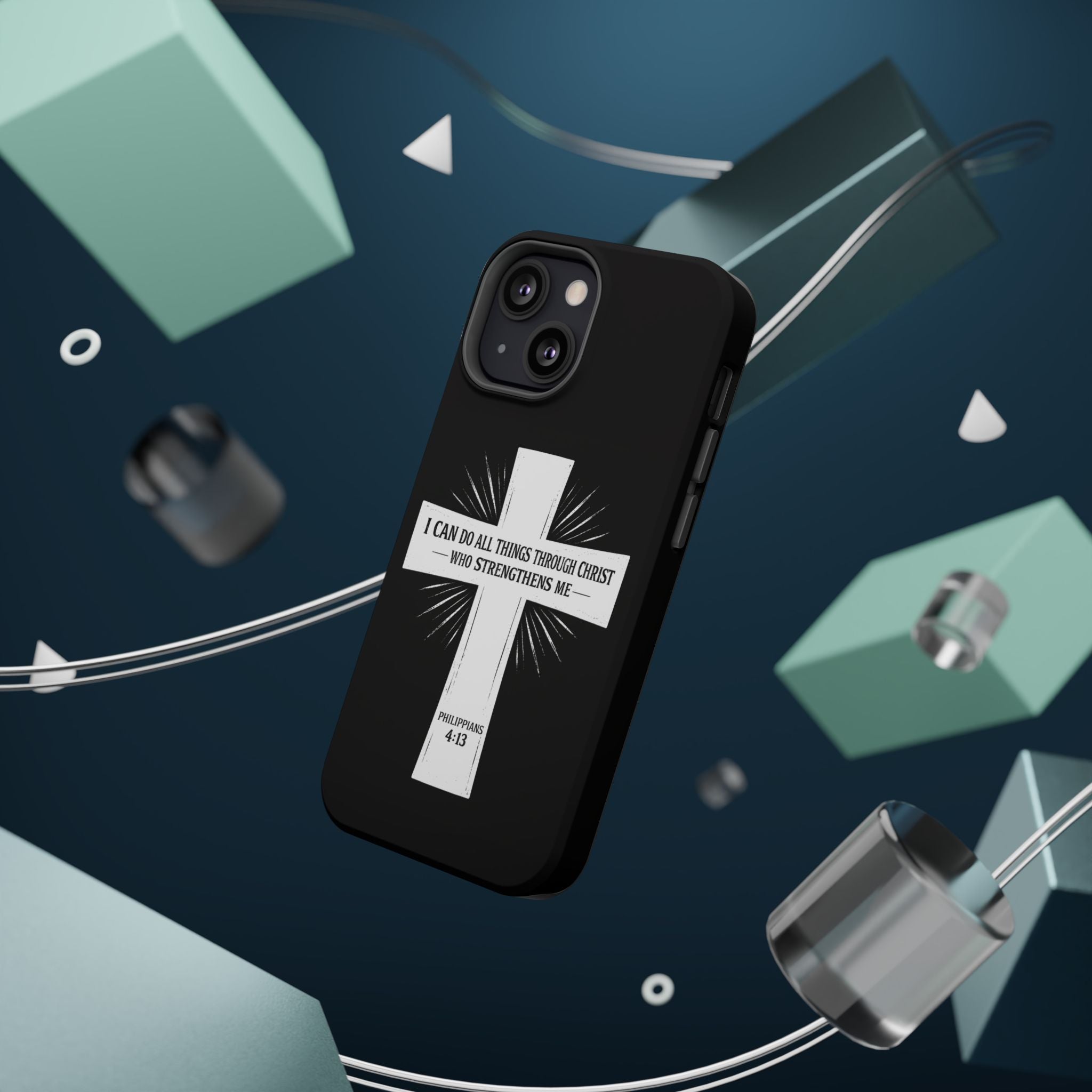 Philippians 4:13 Magnetic Impact-Resistant Cases