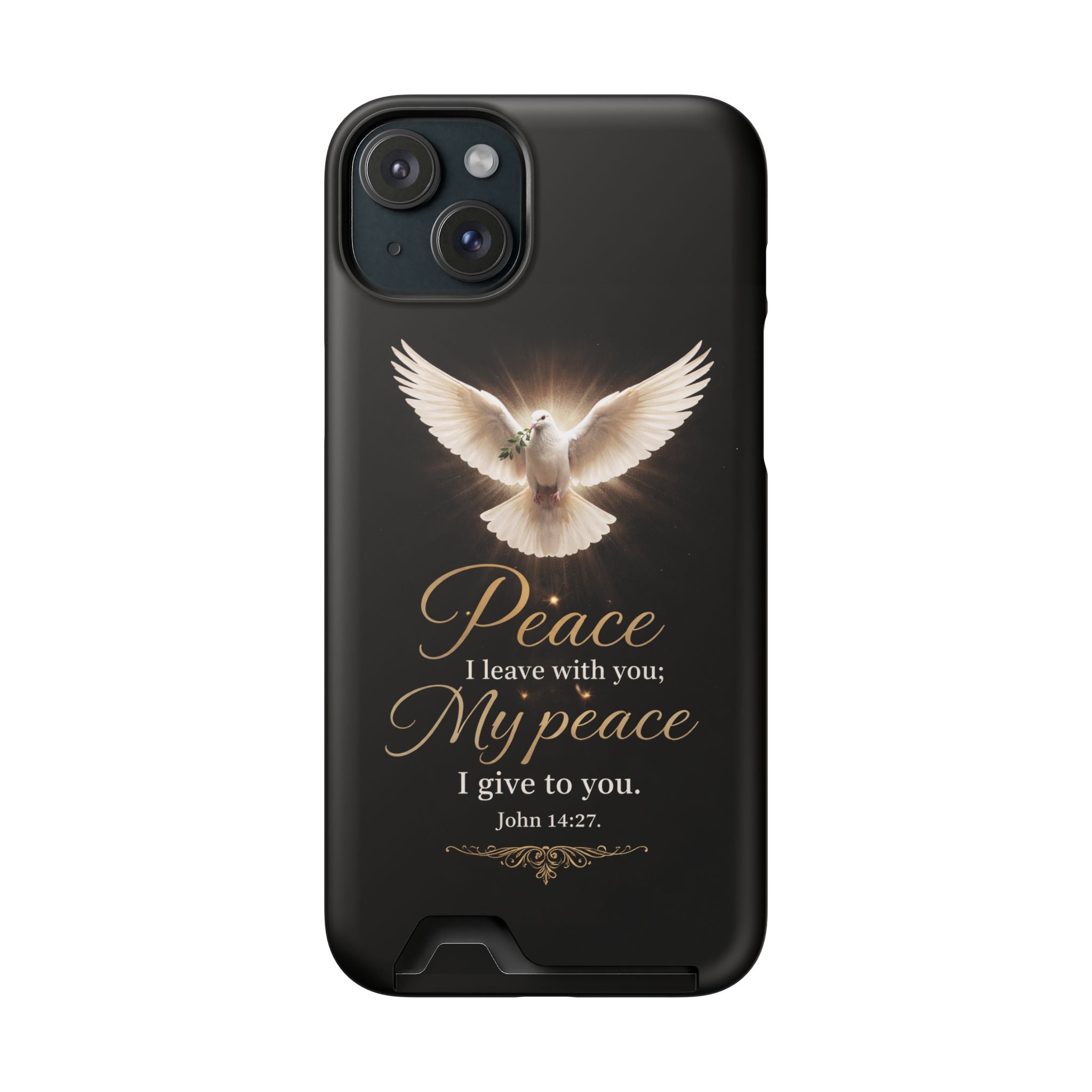 John 14:27 Phone Case With Card Holder
