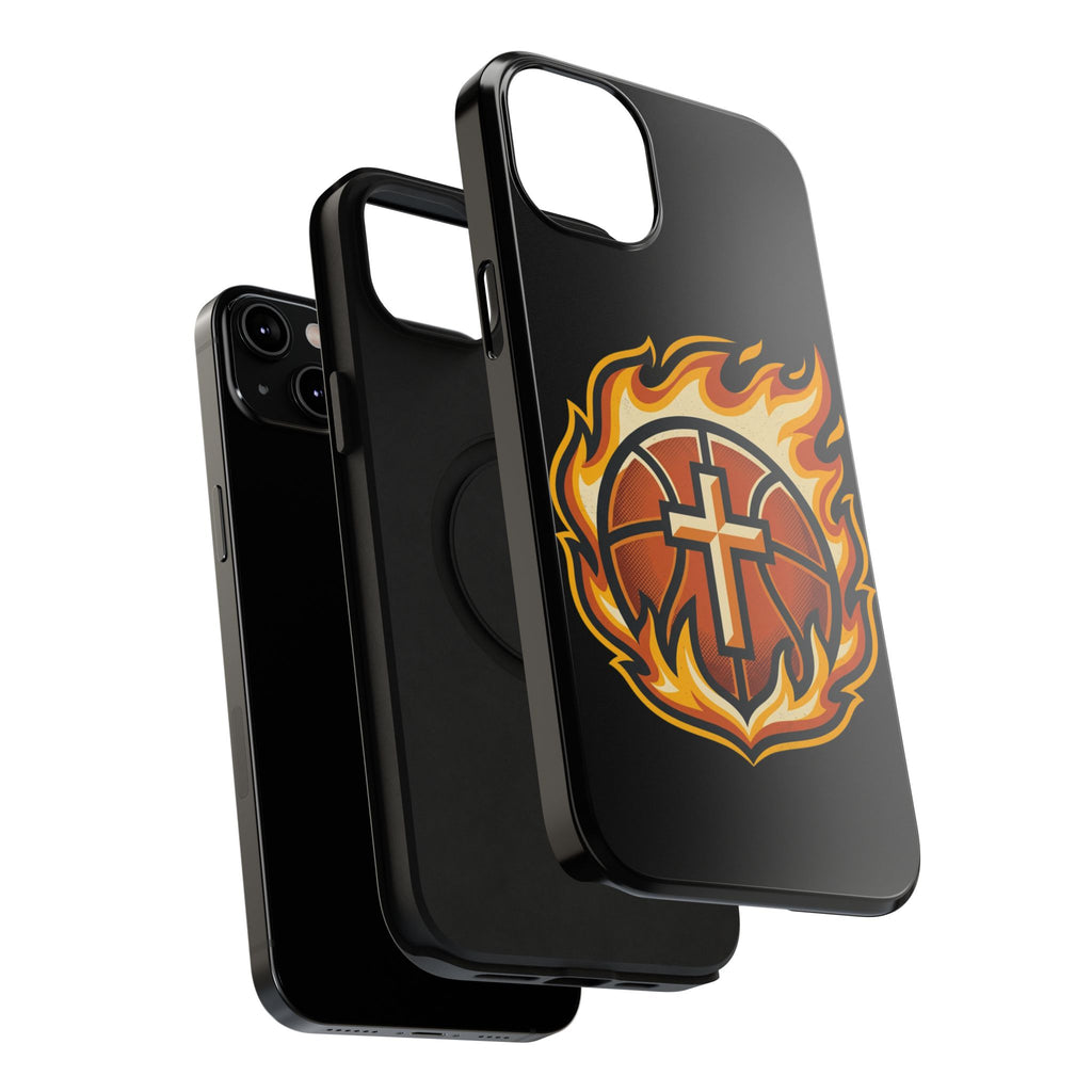 Basketball with cross and fire Impact-Resistant Cases