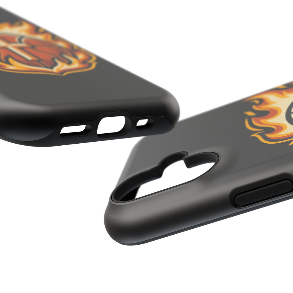 Basketball with cross and fire Impact-Resistant Cases
