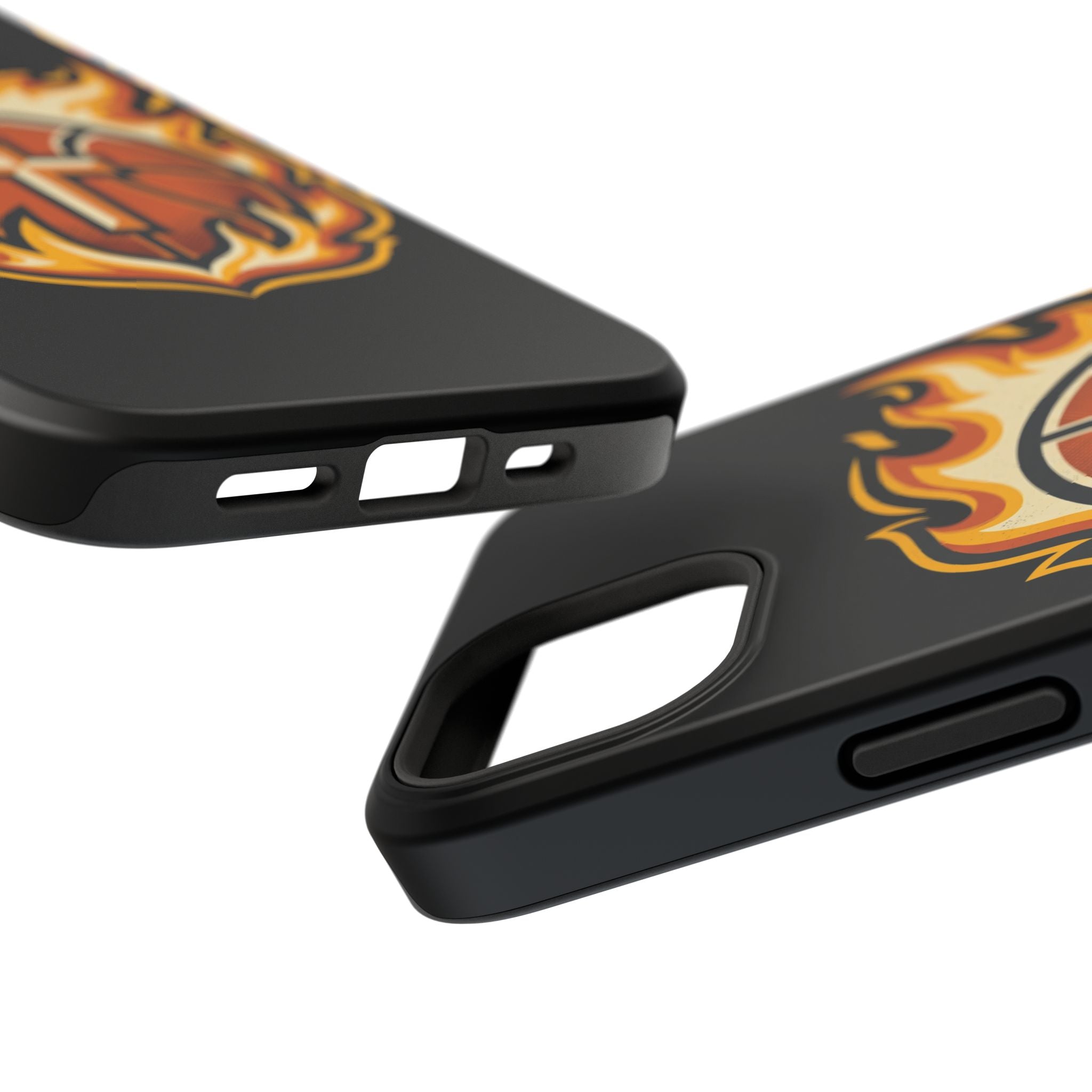 Basketball with cross and fire Impact-Resistant Cases