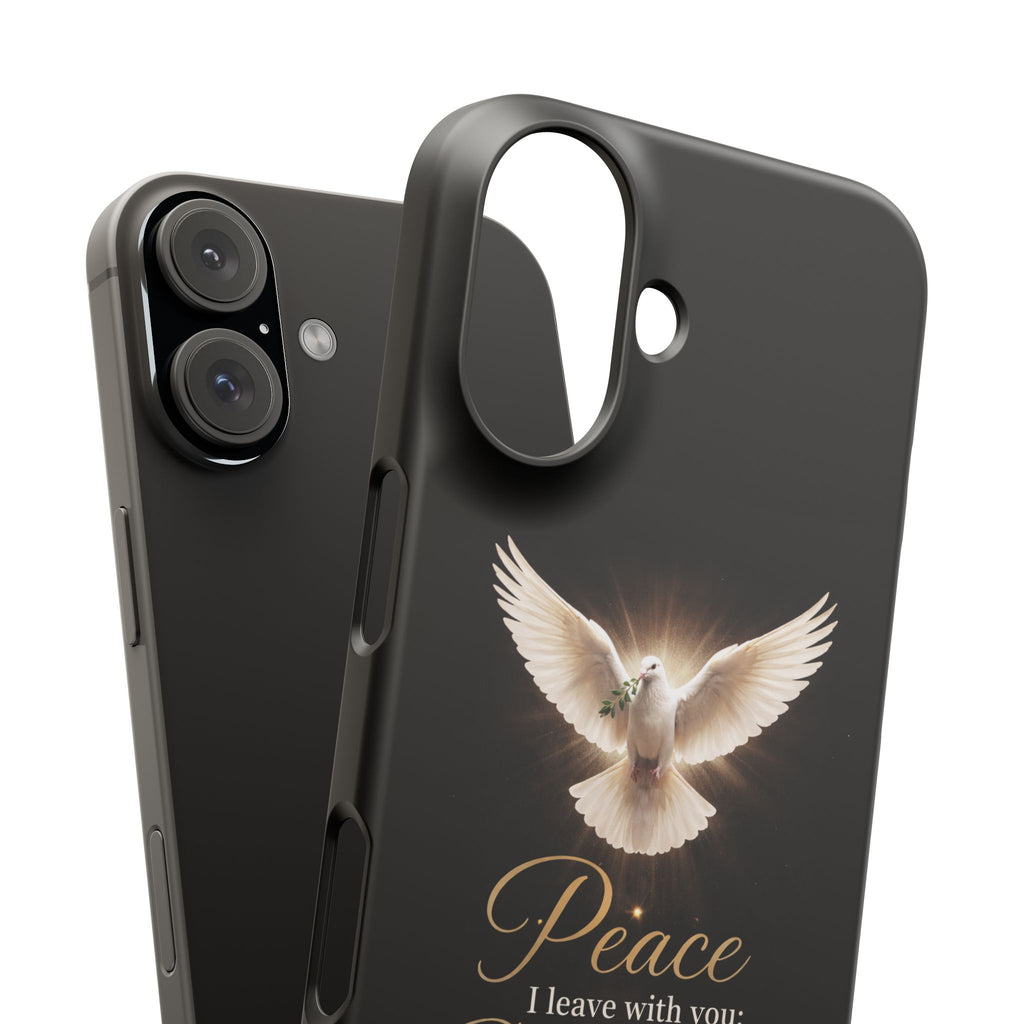 Dove with John 14:27 with Snap Cases