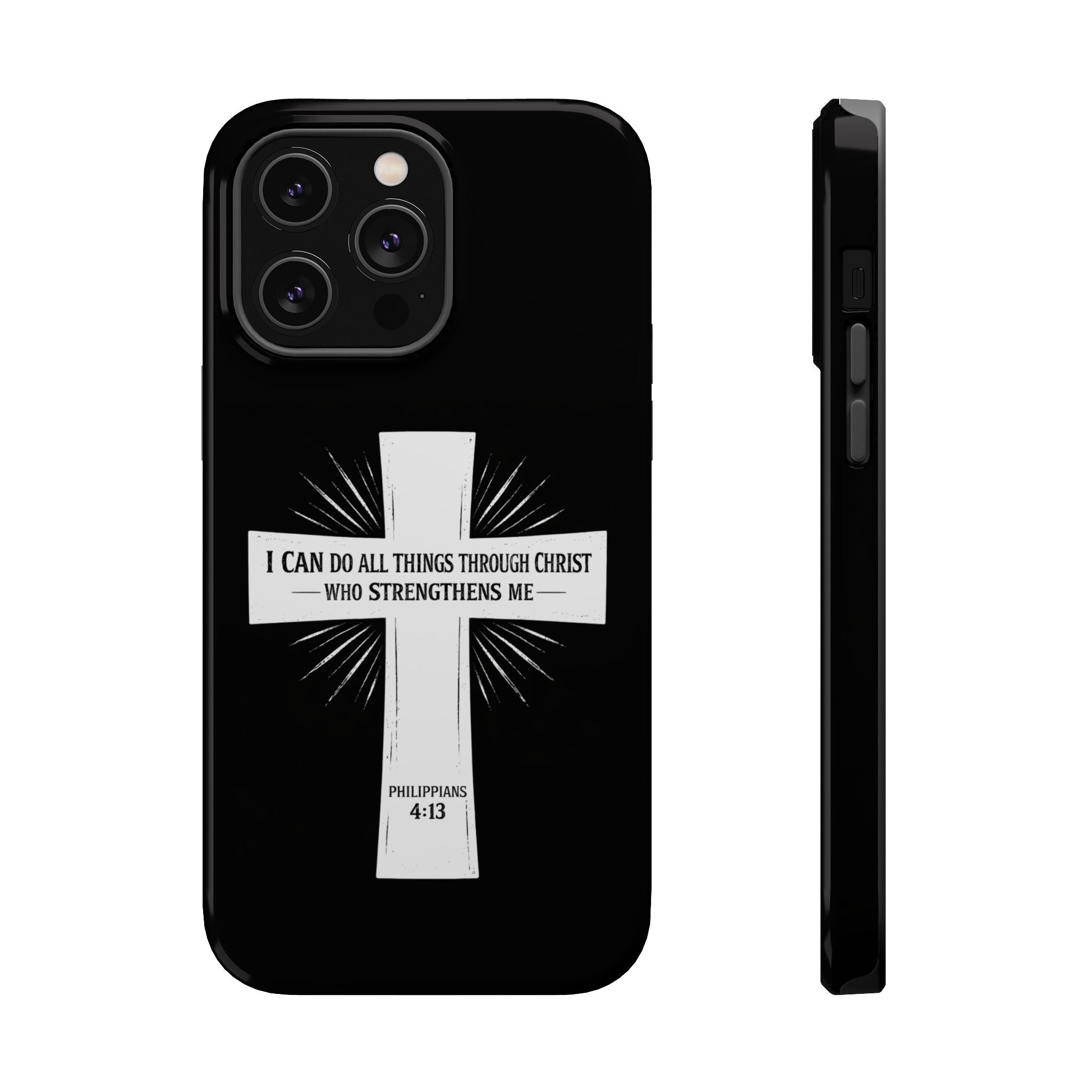 Philippians 4:13 Magnetic Impact-Resistant Cases