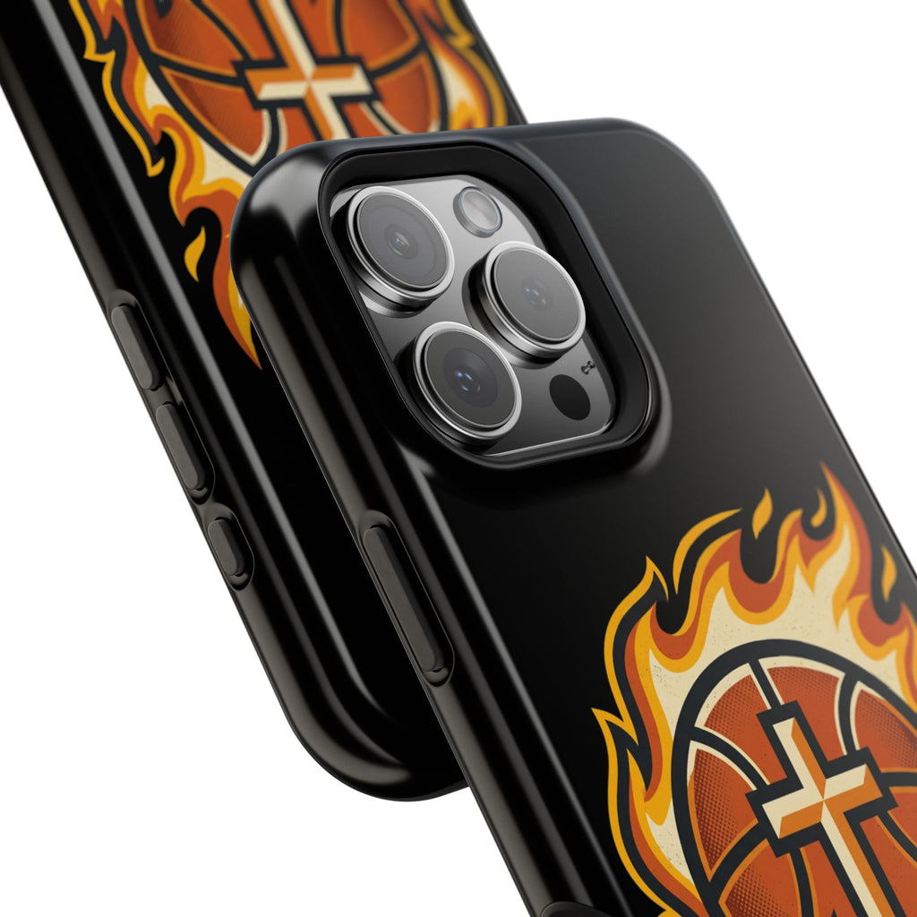 Basketball with cross and fire Impact-Resistant Cases