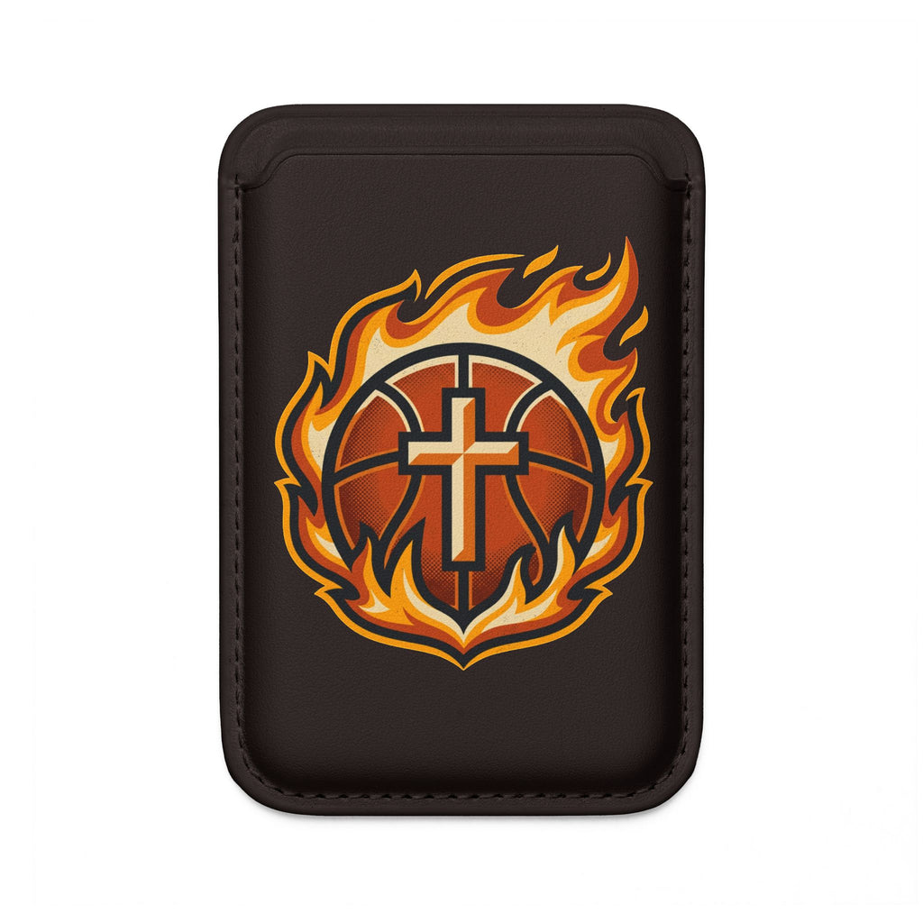 Basketball with Cross and Fire Vegan Wallet (Magsafe® Compatible)