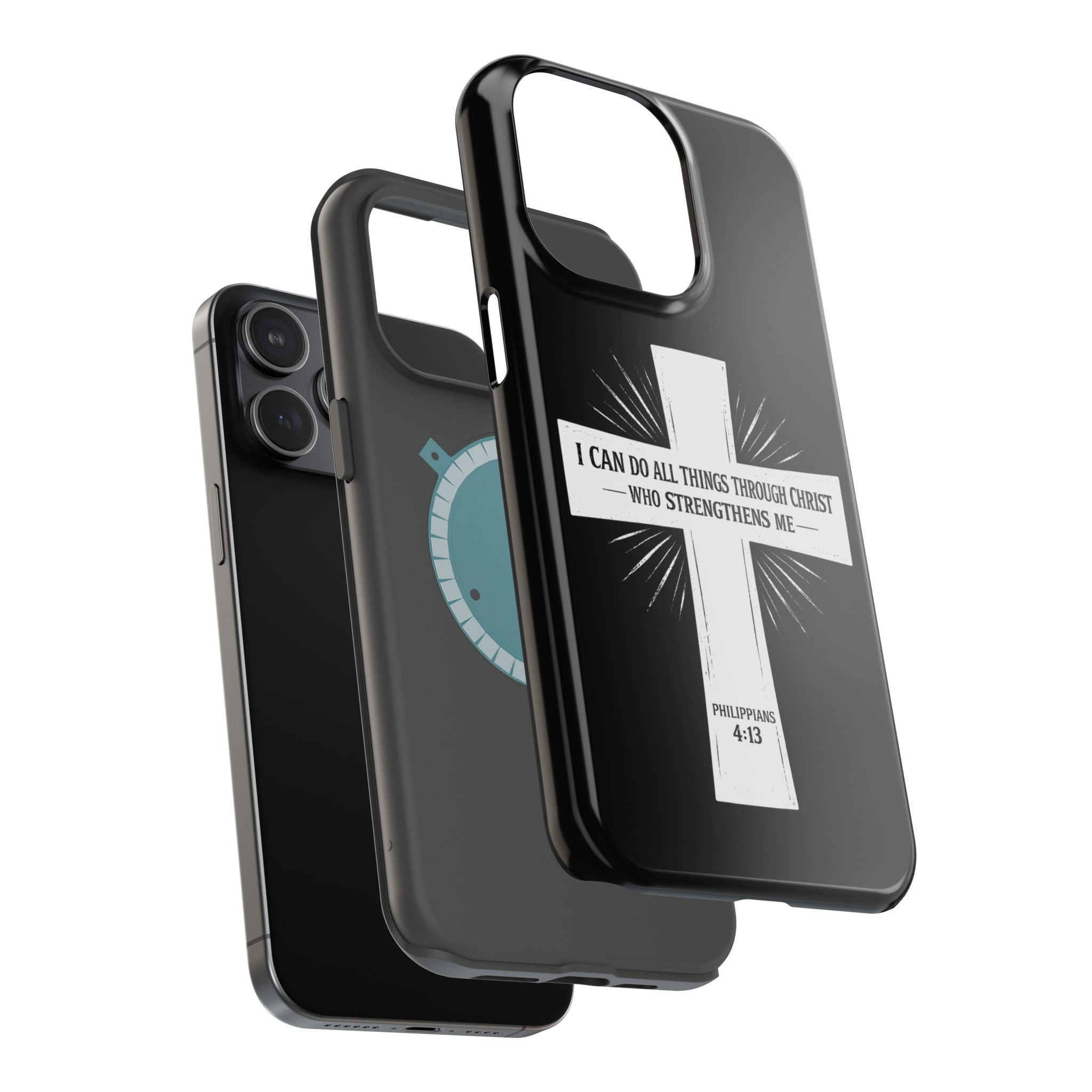 Philippians 4:13 Magnetic Impact-Resistant Cases