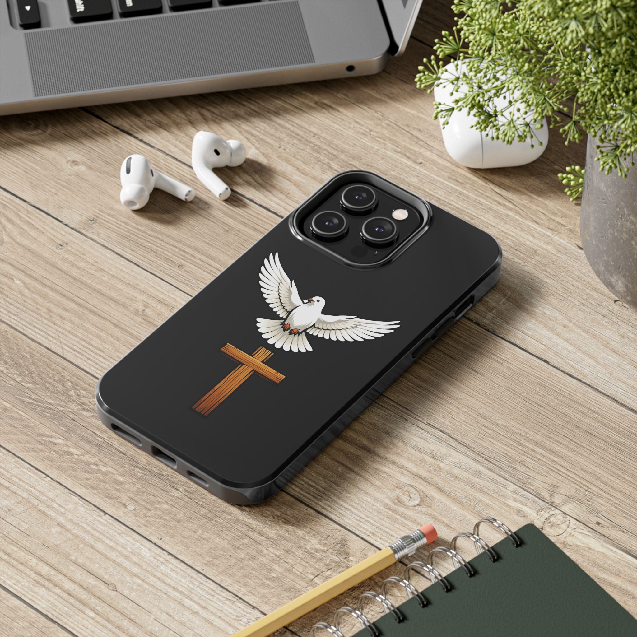 Dove and Cross Tough Phone Cases