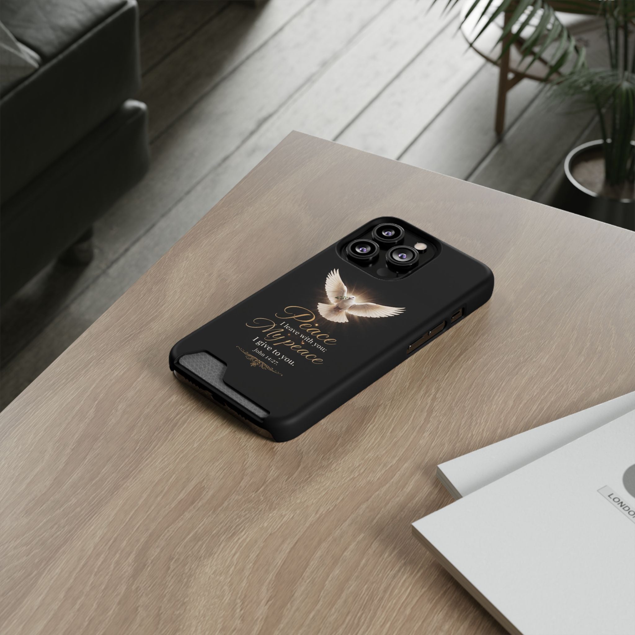 John 14:27 Phone Case With Card Holder