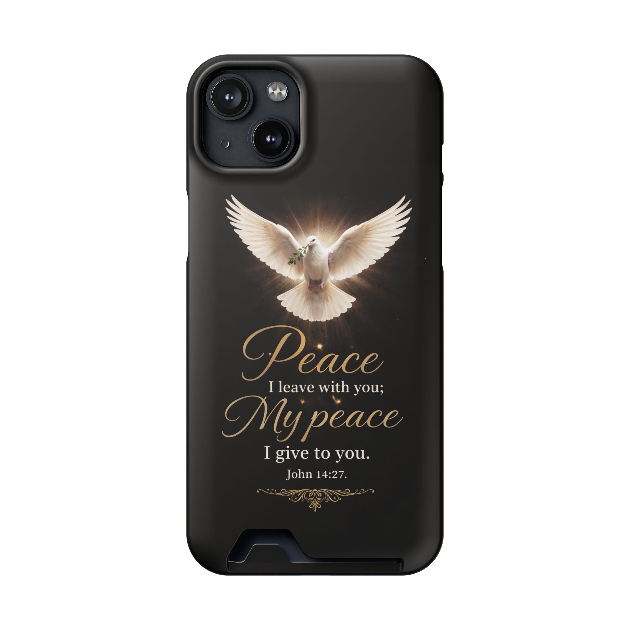 John 14:27 Phone Case With Card Holder