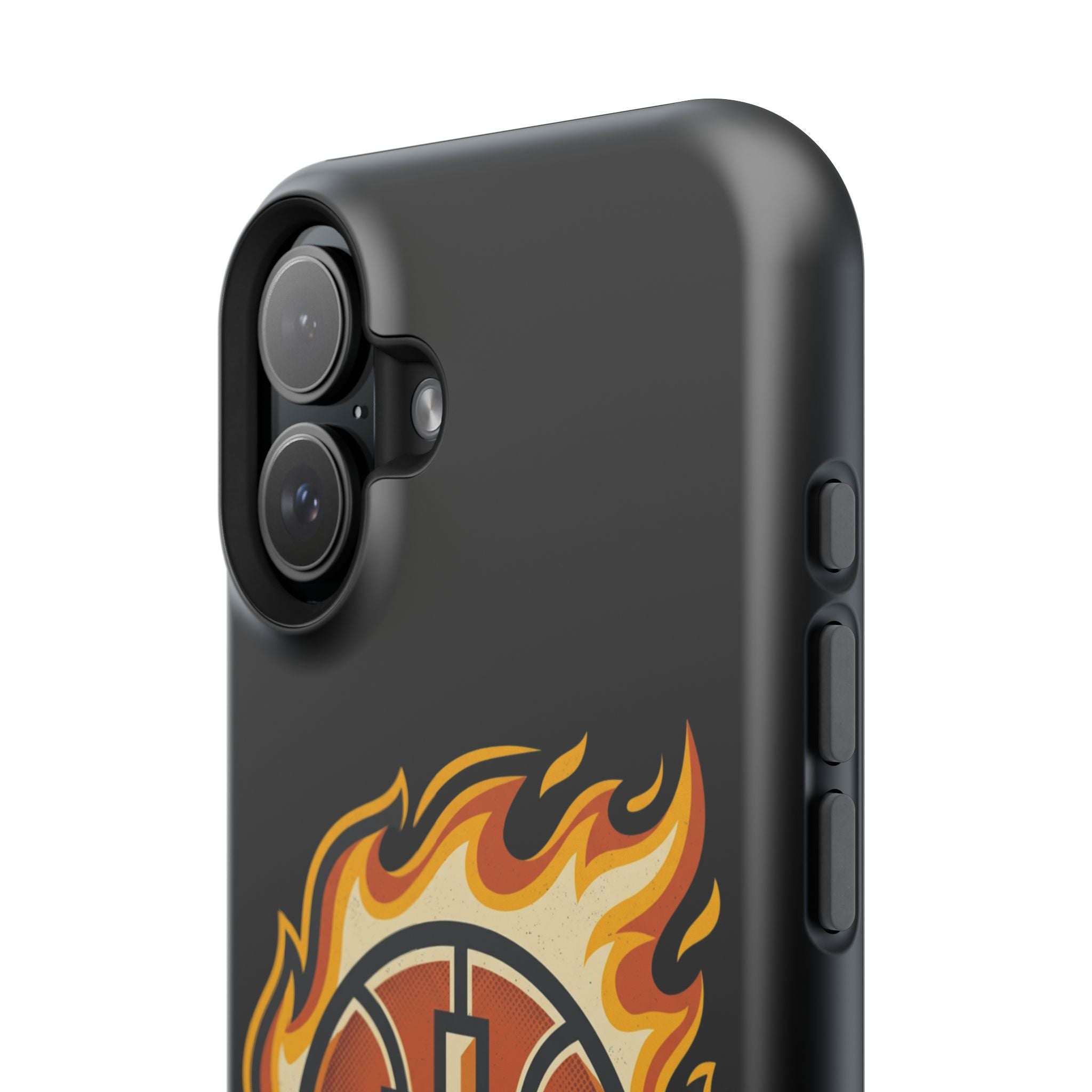 Basketball with cross and fire Impact-Resistant Cases