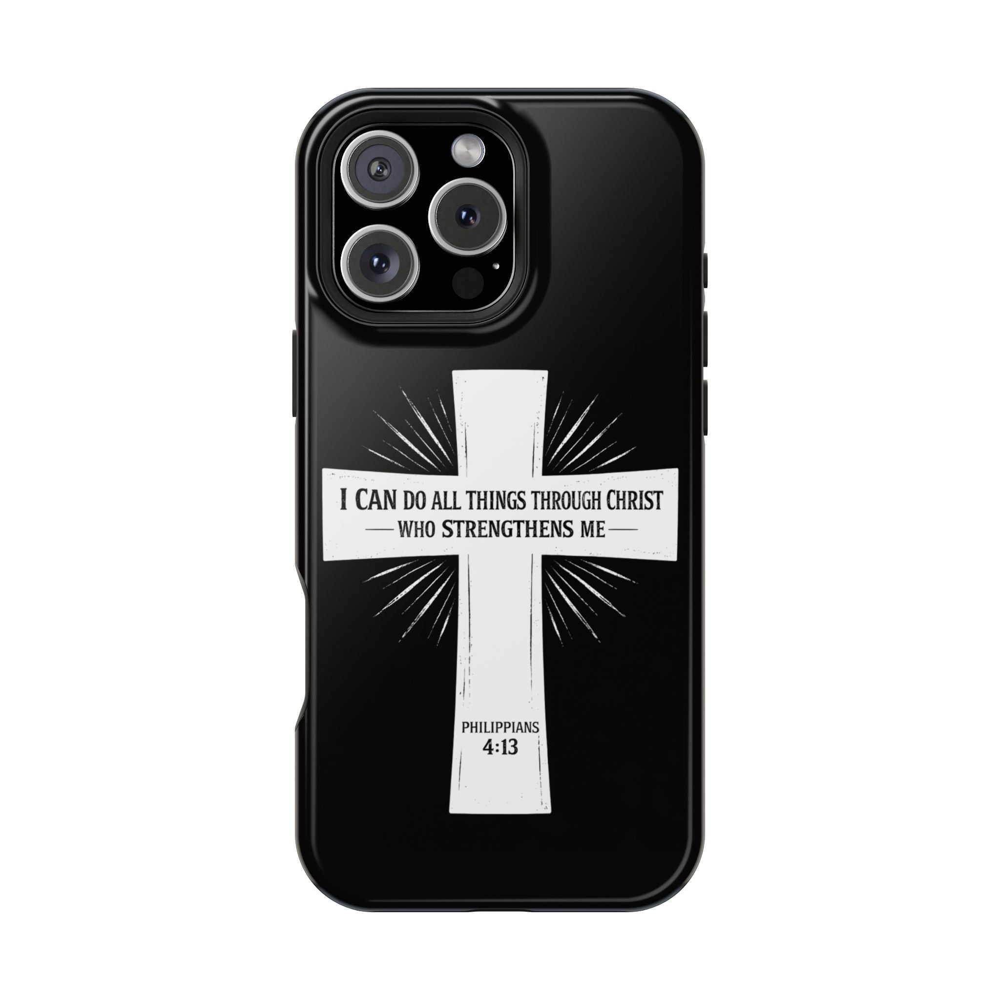 Philippians 4:13 Magnetic Impact-Resistant Cases