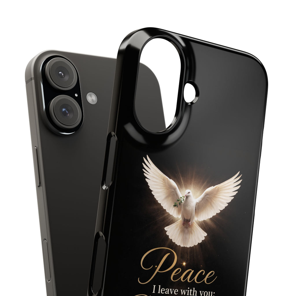 Dove with John 14:27 with Snap Cases