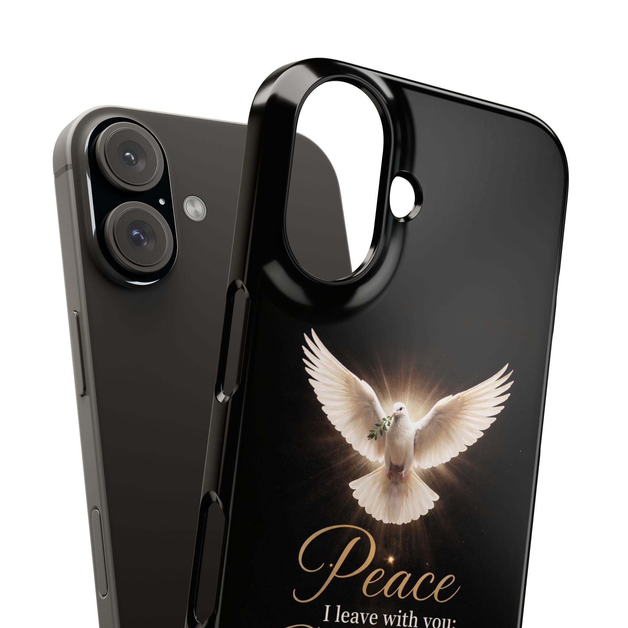 Dove with John 14:27 with Snap Cases