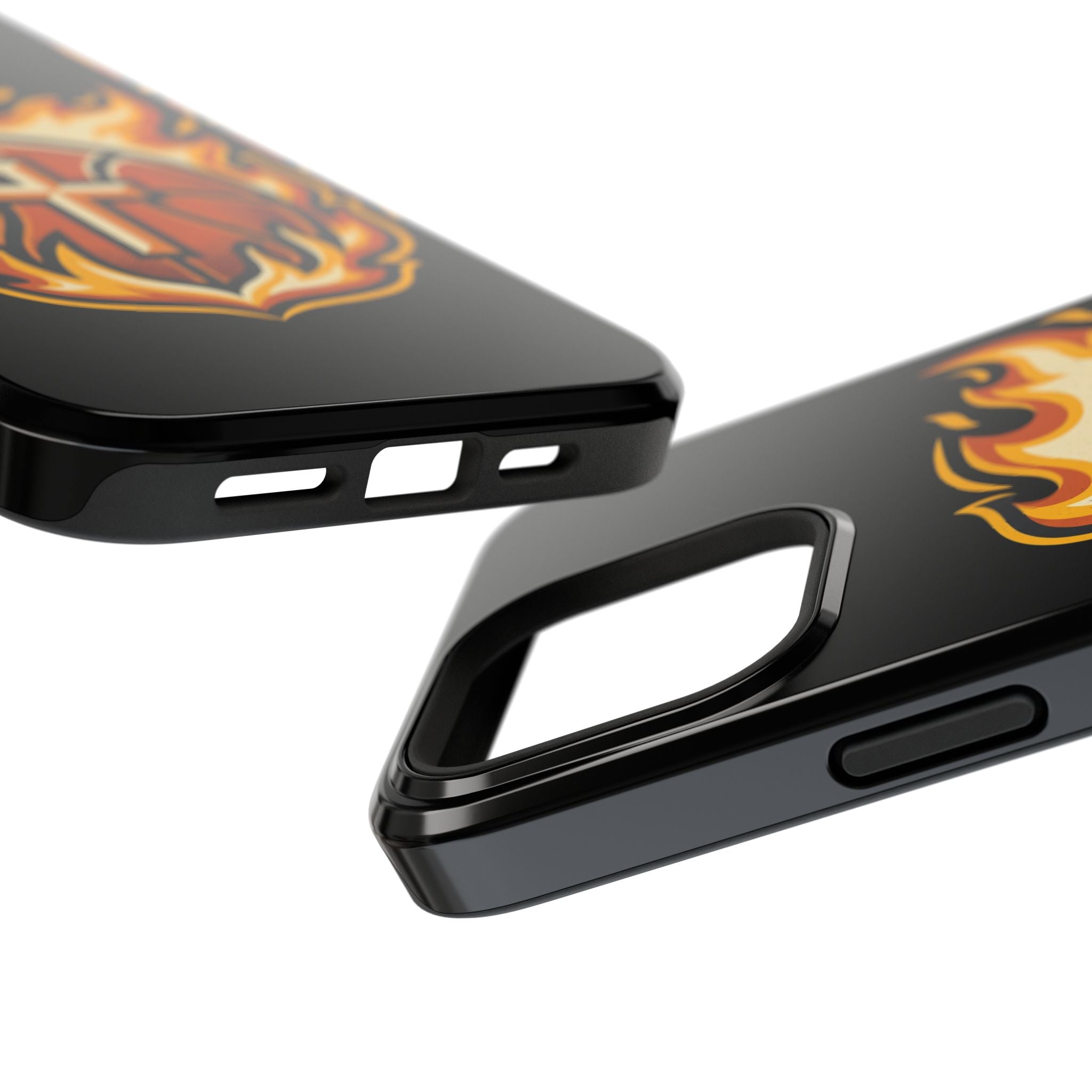 Basketball with cross and fire Impact-Resistant Cases