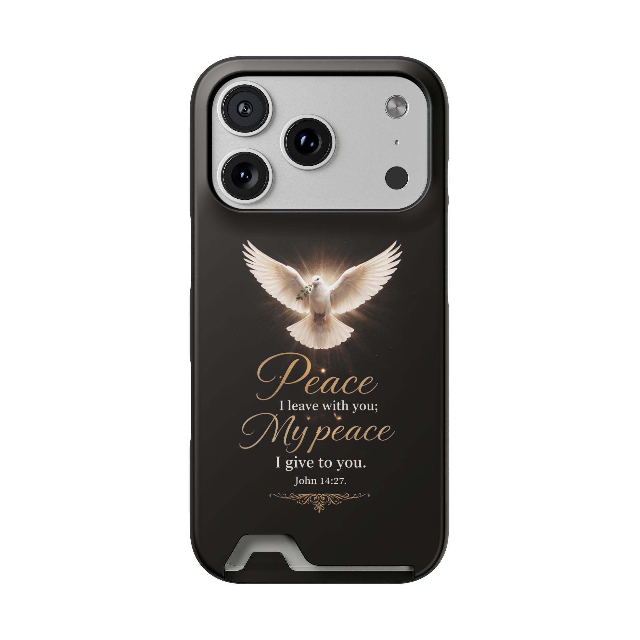 John 14:27 Phone Case With Card Holder