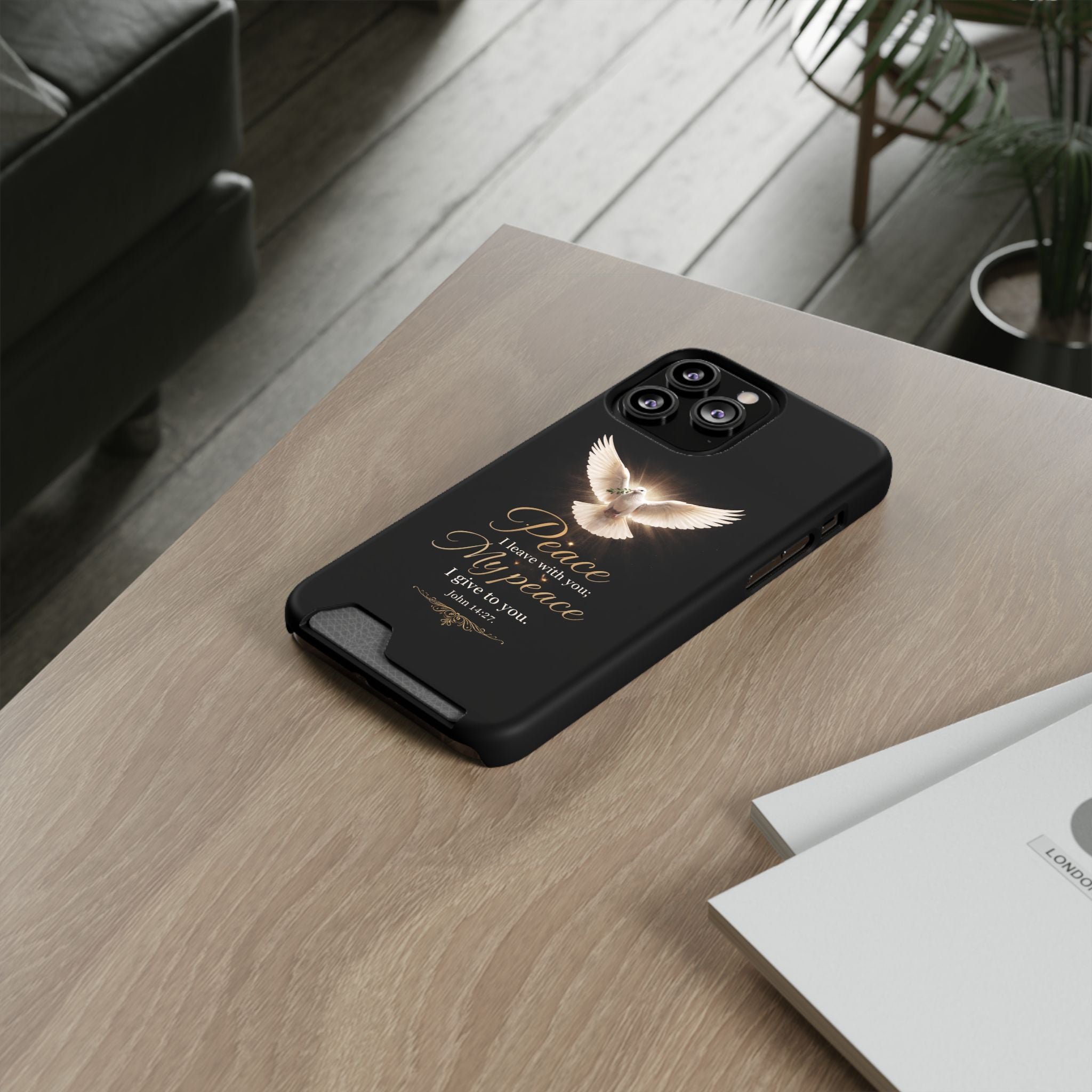 John 14:27 Phone Case With Card Holder