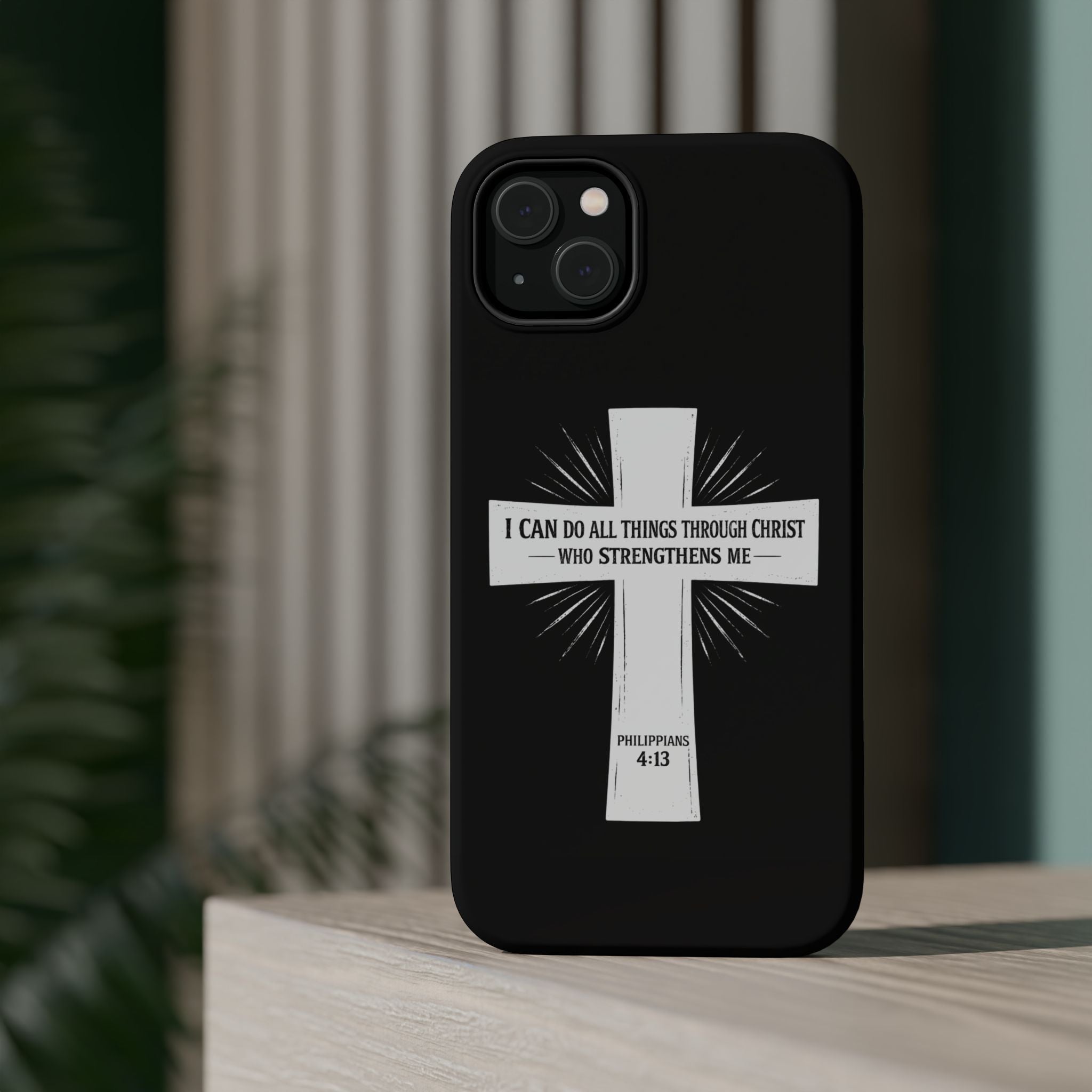 Philippians 4:13 Magnetic Impact-Resistant Cases