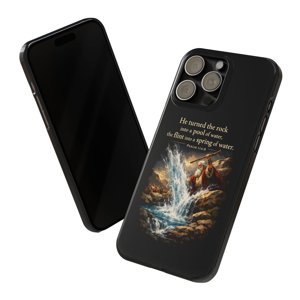 Psalms 114:8 Slim Phone Cases