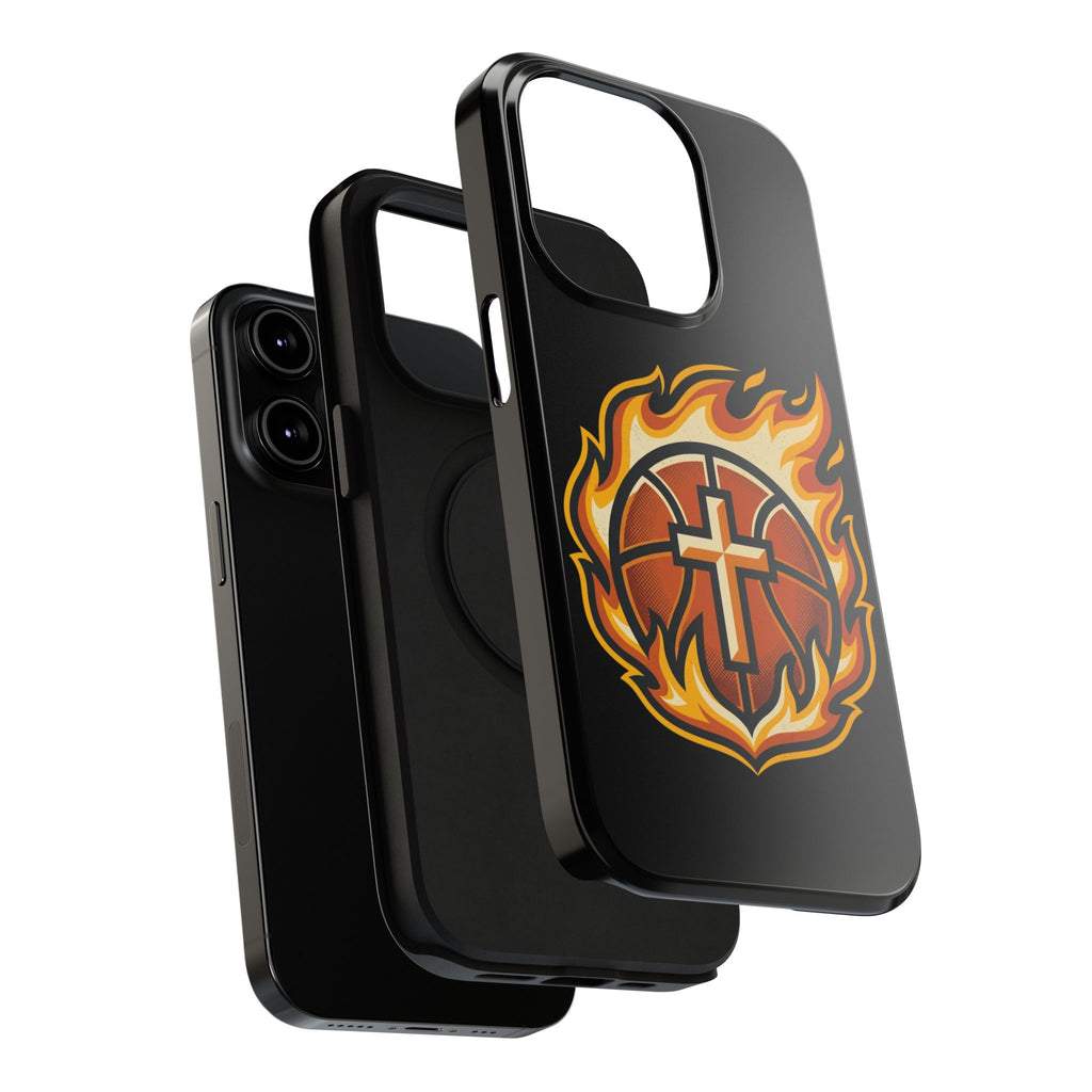 Basketball with cross and fire Impact-Resistant Cases