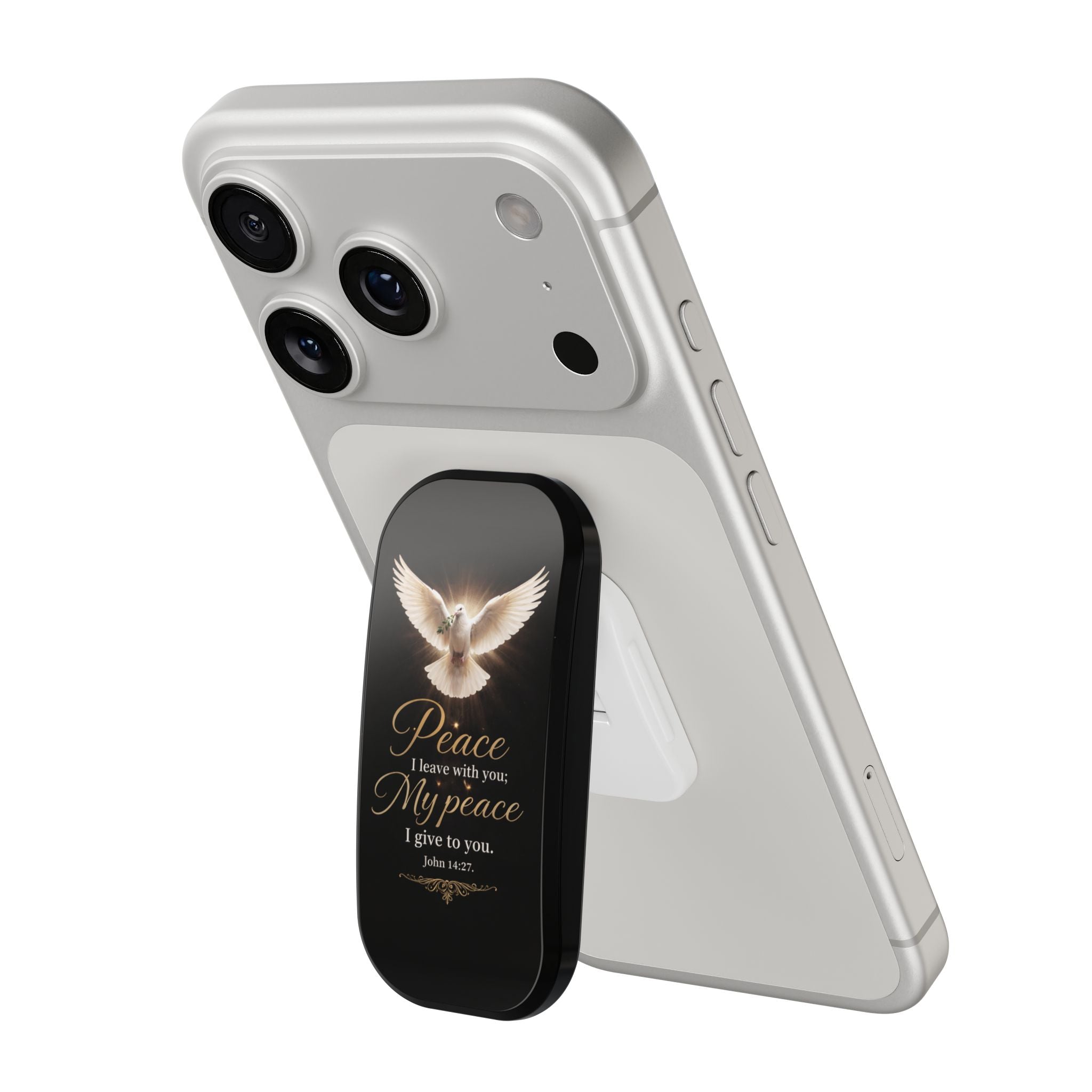 Dove with John 14:27 Clickit Phone Stand