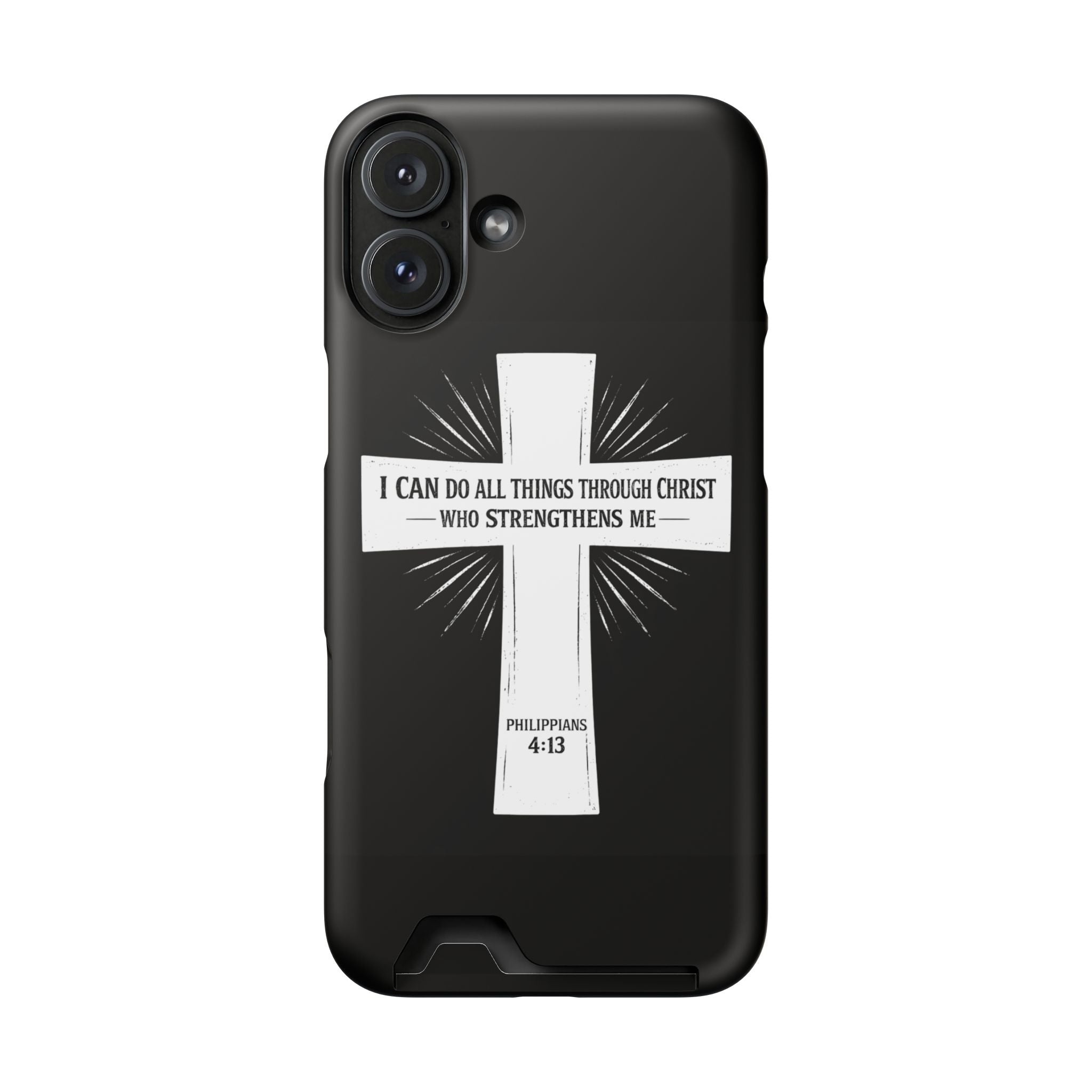 Philippians 4:13 Phone Case (Card Holder)