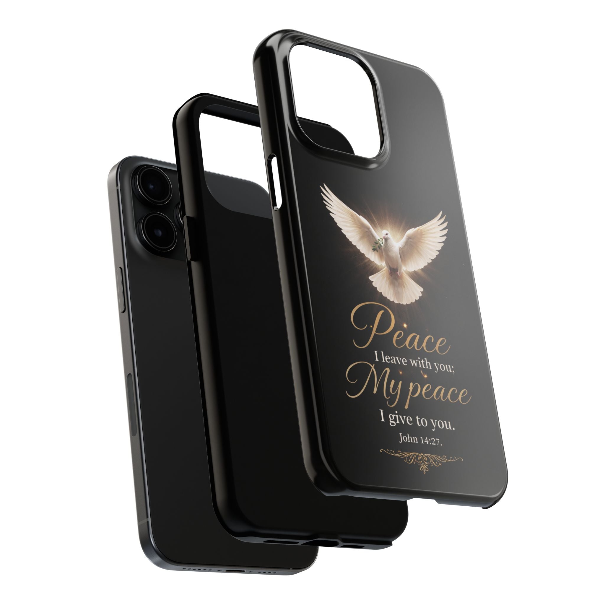 Dove with John 14:27 Tough Phone Cases