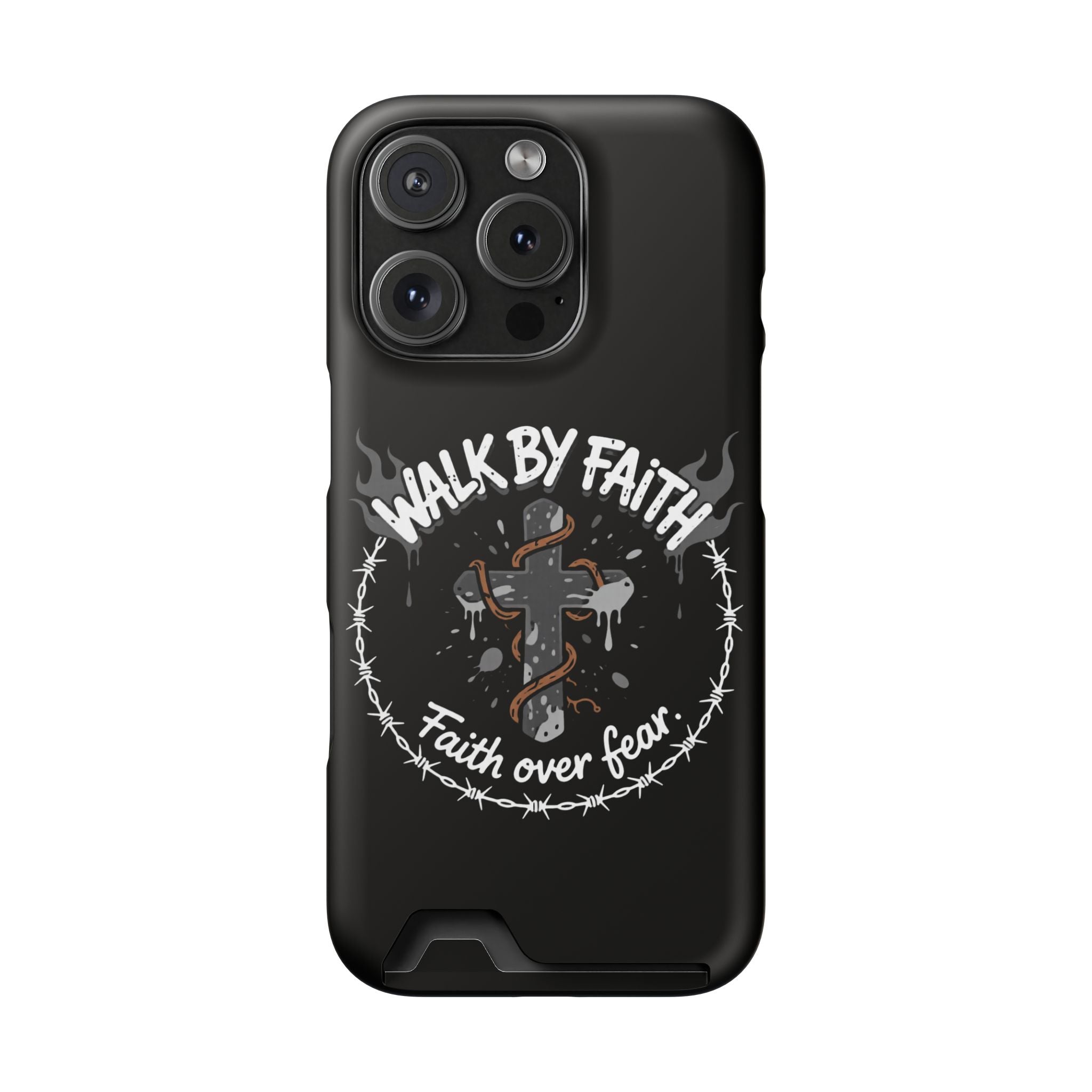 Walk by faith Phone Case (Card Holder)