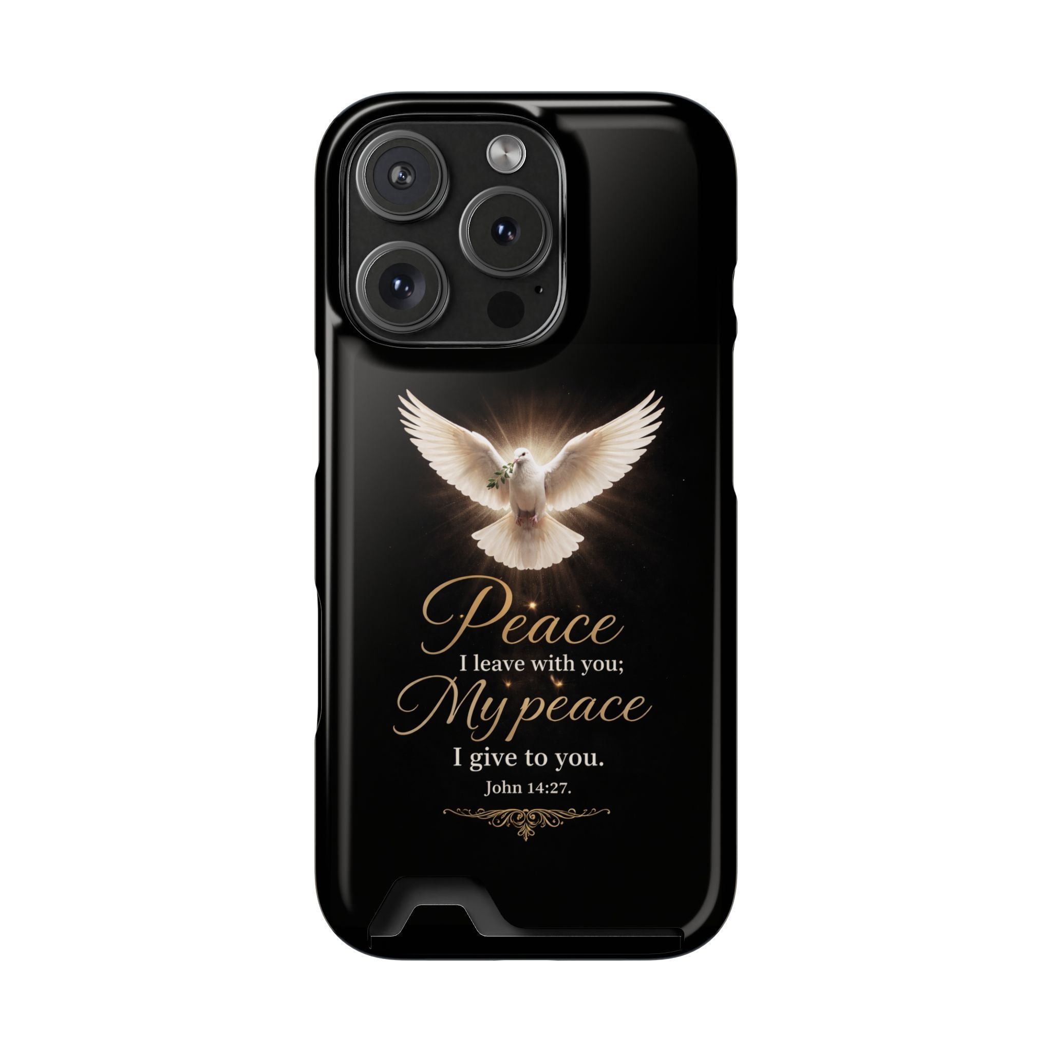John 14:27 Phone Case With Card Holder