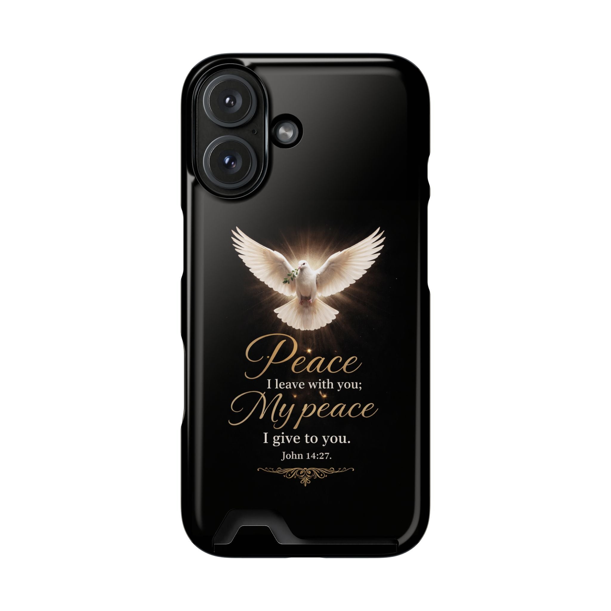 John 14:27 Phone Case With Card Holder