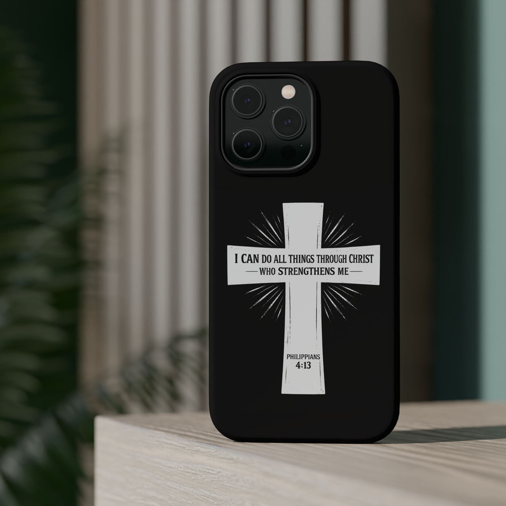 Philippians 4:13 Magnetic Impact-Resistant Cases