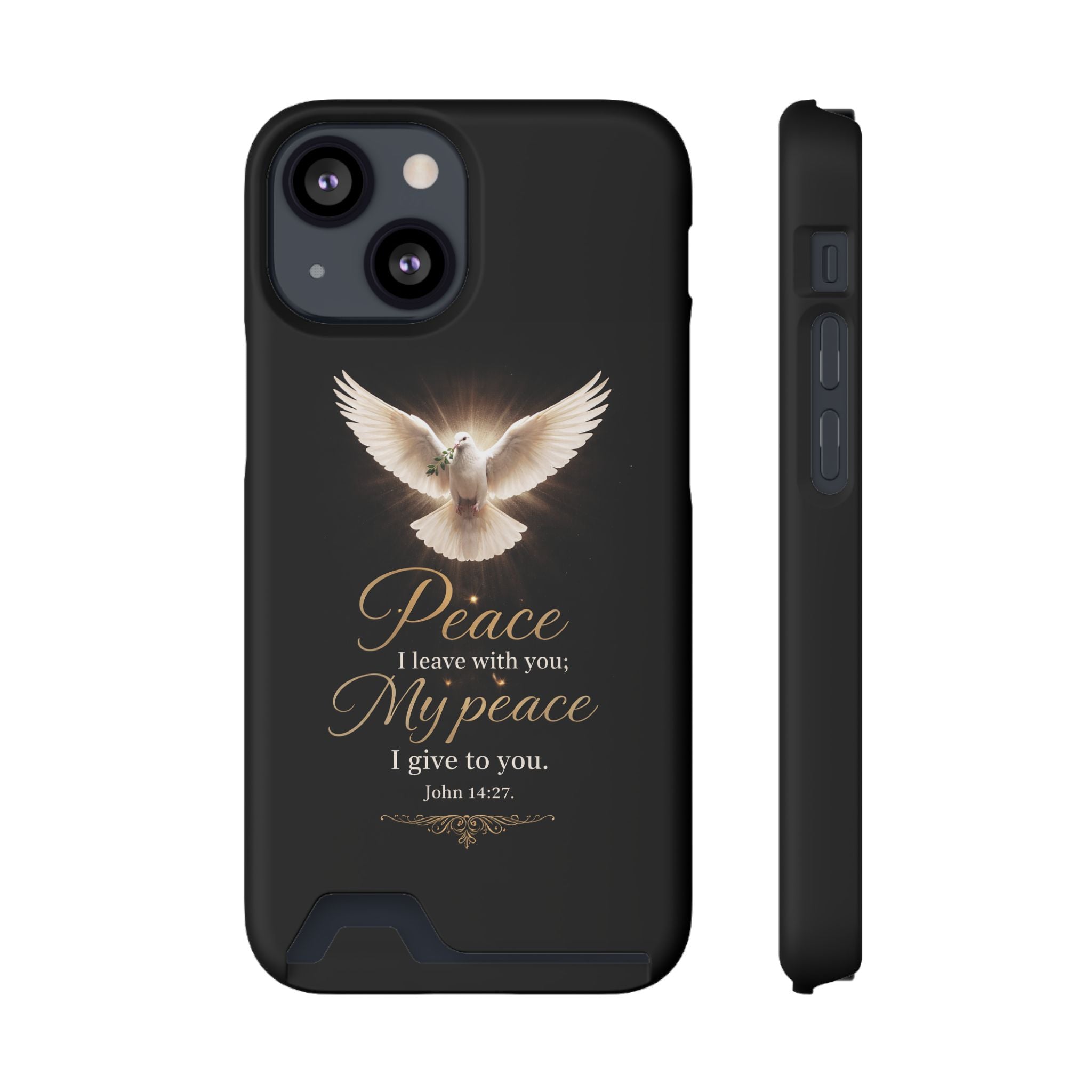 John 14:27 Phone Case With Card Holder