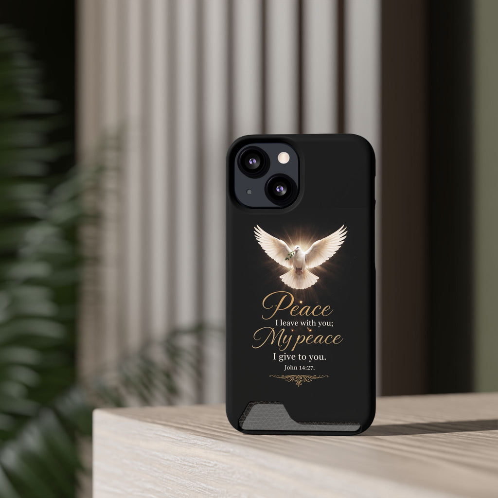 John 14:27 Phone Case With Card Holder