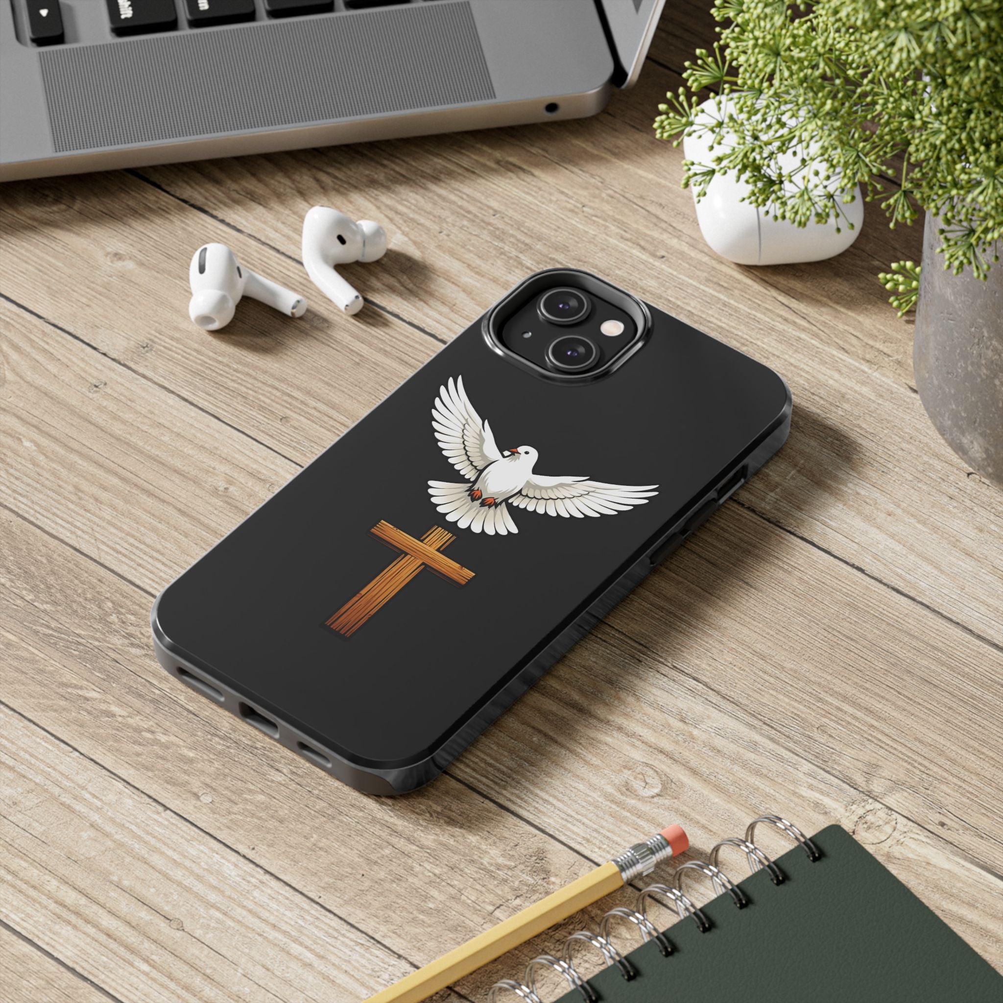 Dove and Cross Tough Phone Cases