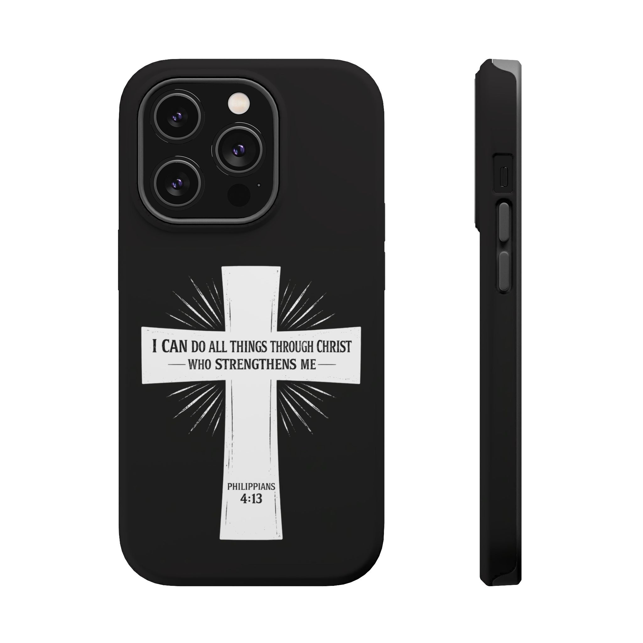 Philippians 4:13 Magnetic Impact-Resistant Cases