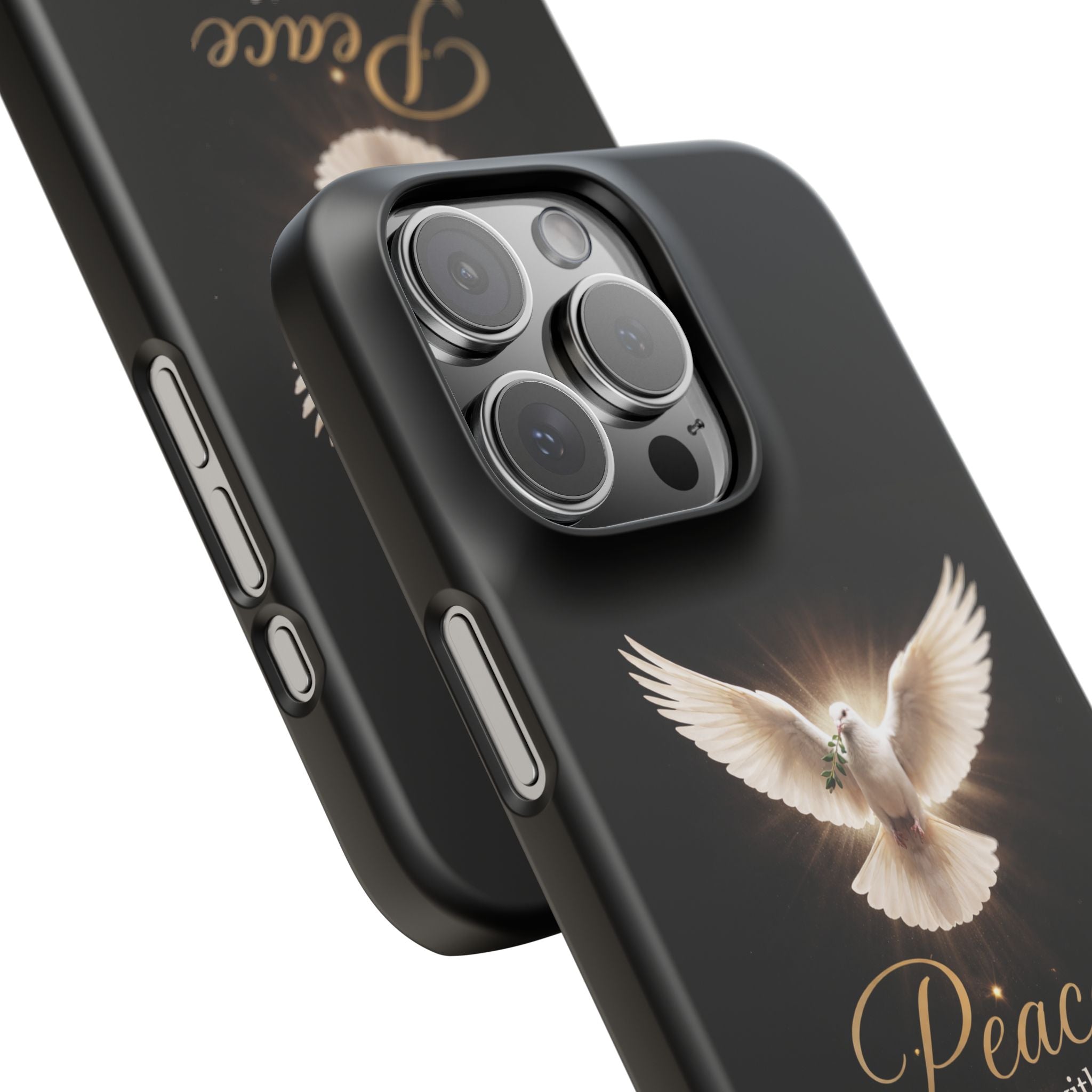 Dove with John 14:27 with Snap Cases