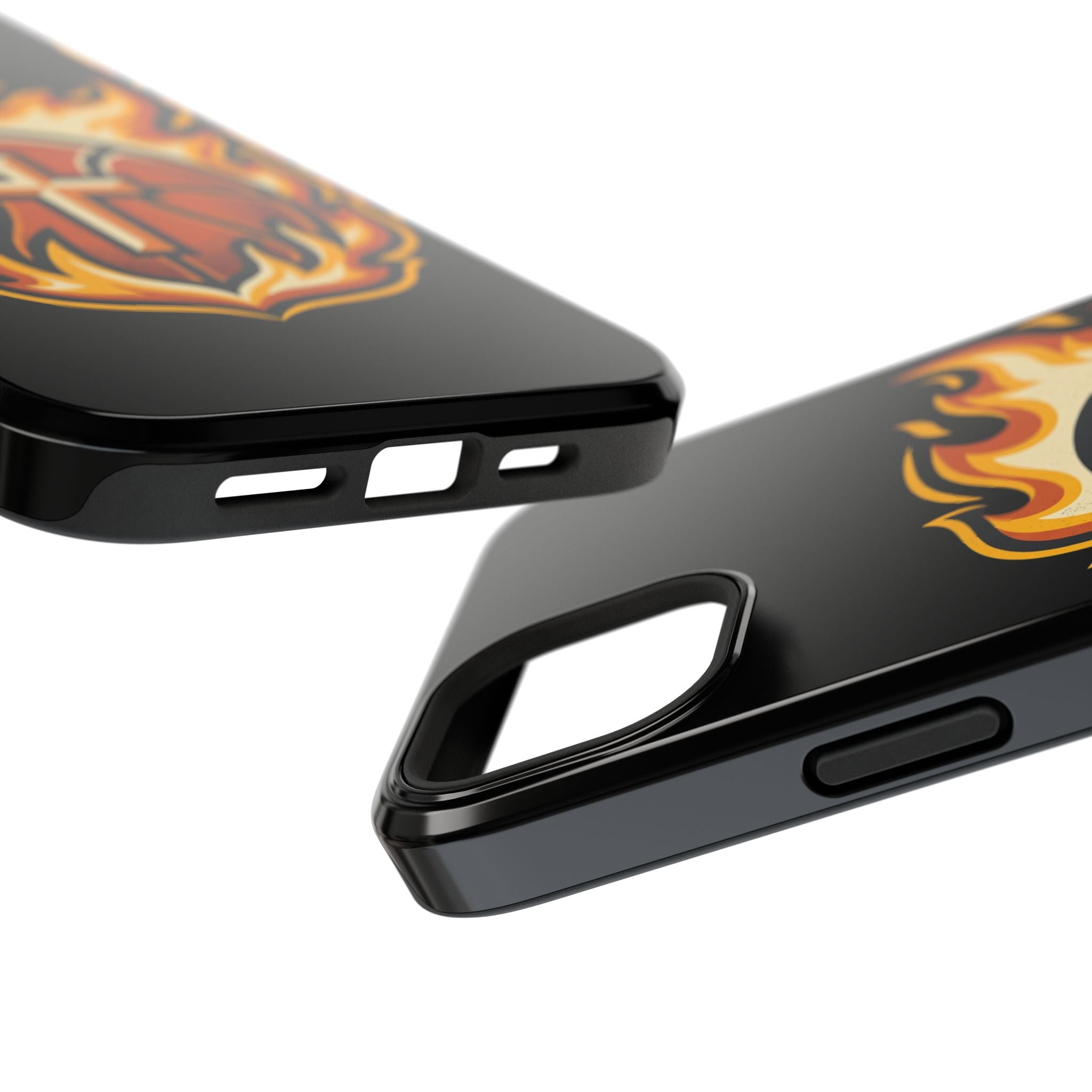 Basketball with cross and fire Impact-Resistant Cases