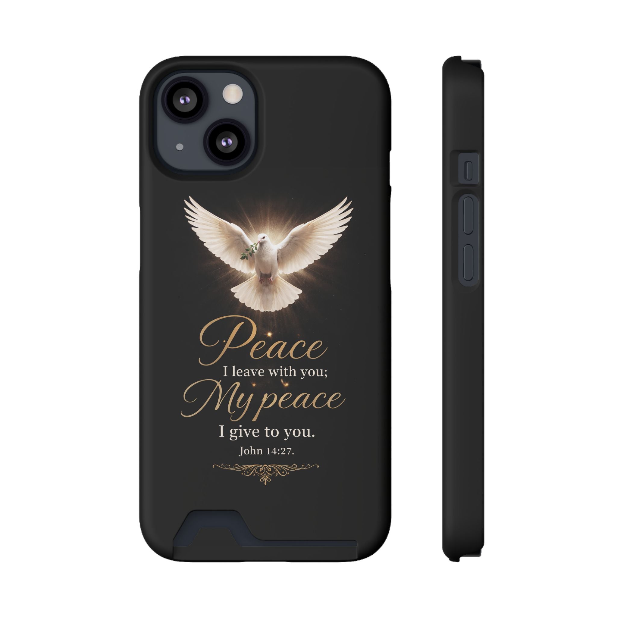 John 14:27 Phone Case With Card Holder