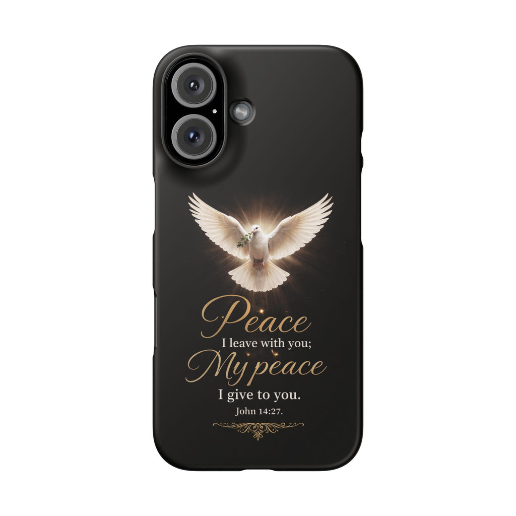 Dove with John 14:27 with Snap Cases