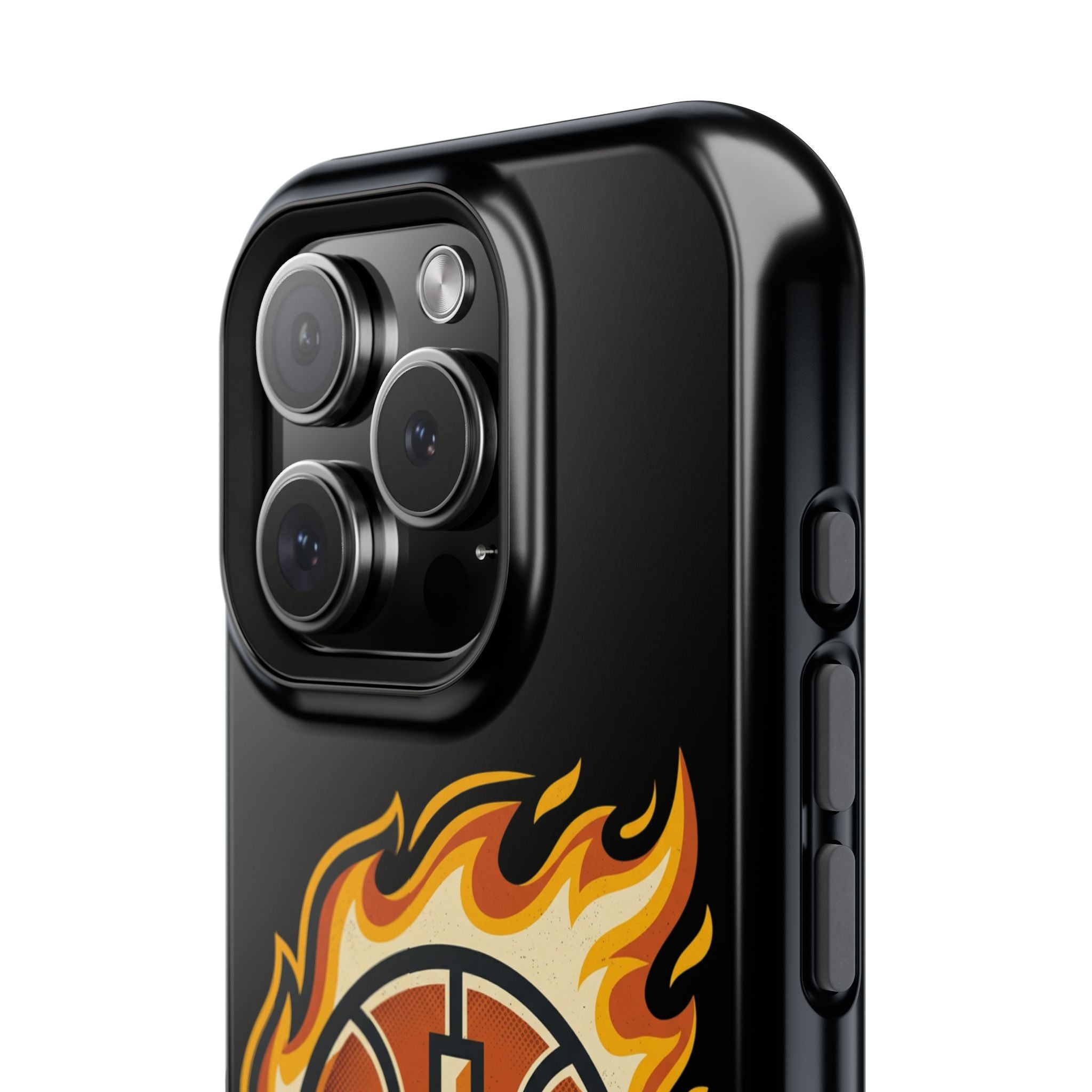 Basketball with cross and fire Impact-Resistant Cases