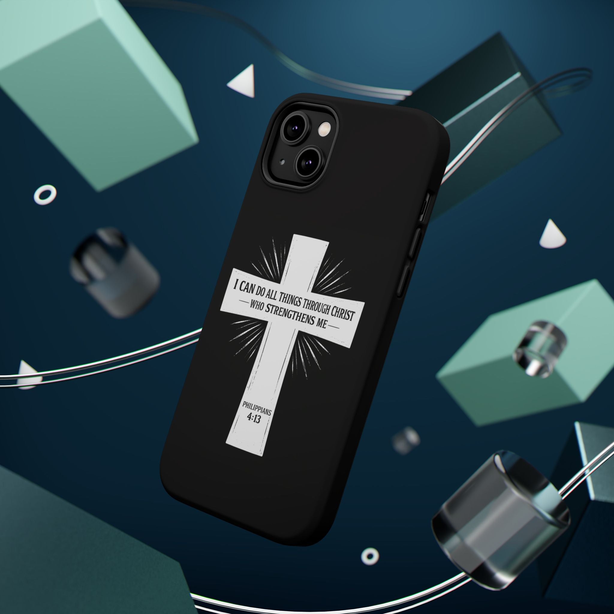Philippians 4:13 Magnetic Impact-Resistant Cases