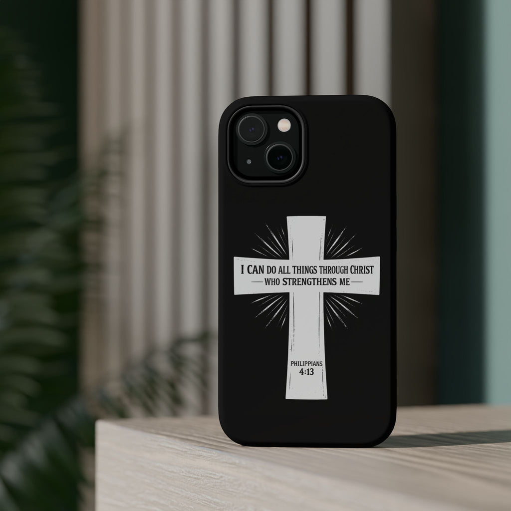 Philippians 4:13 Magnetic Impact-Resistant Cases