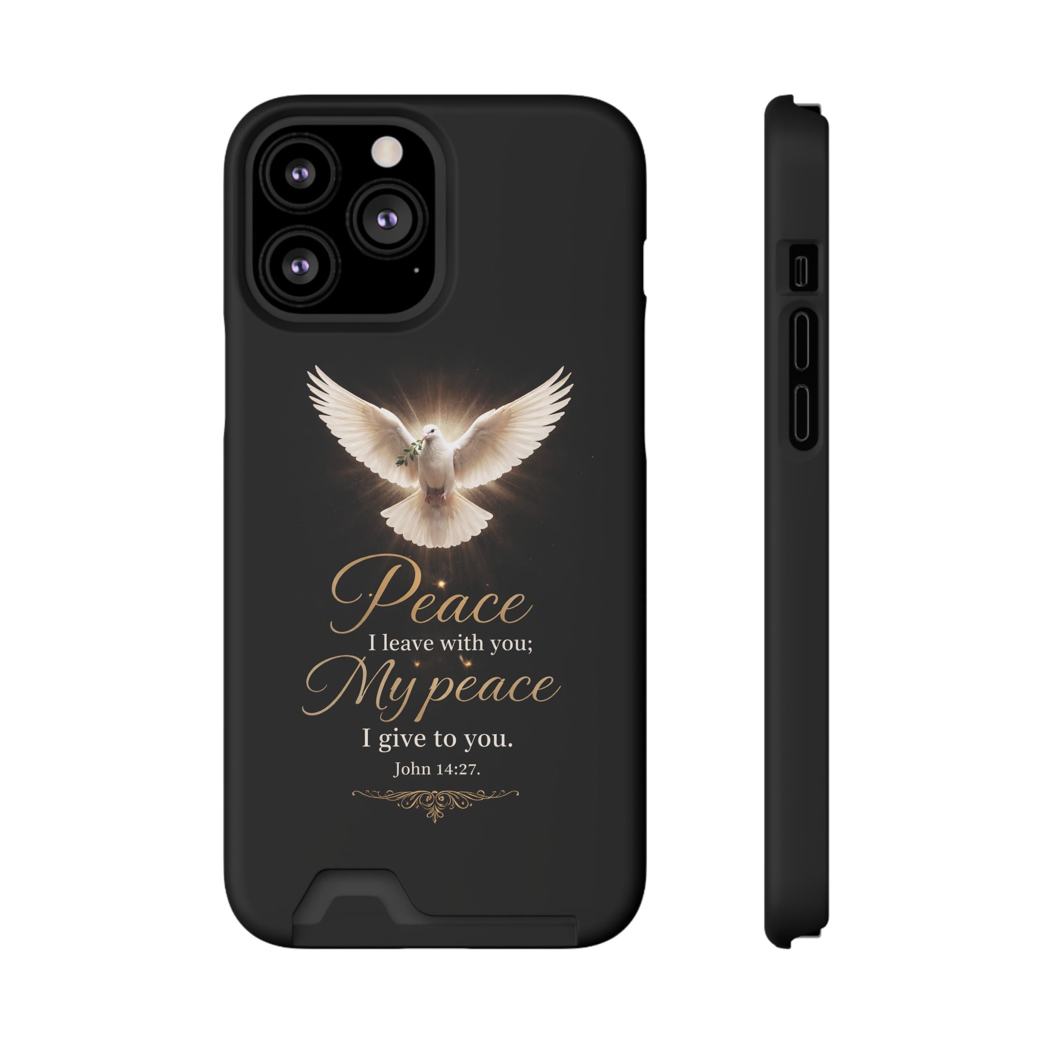 John 14:27 Phone Case With Card Holder