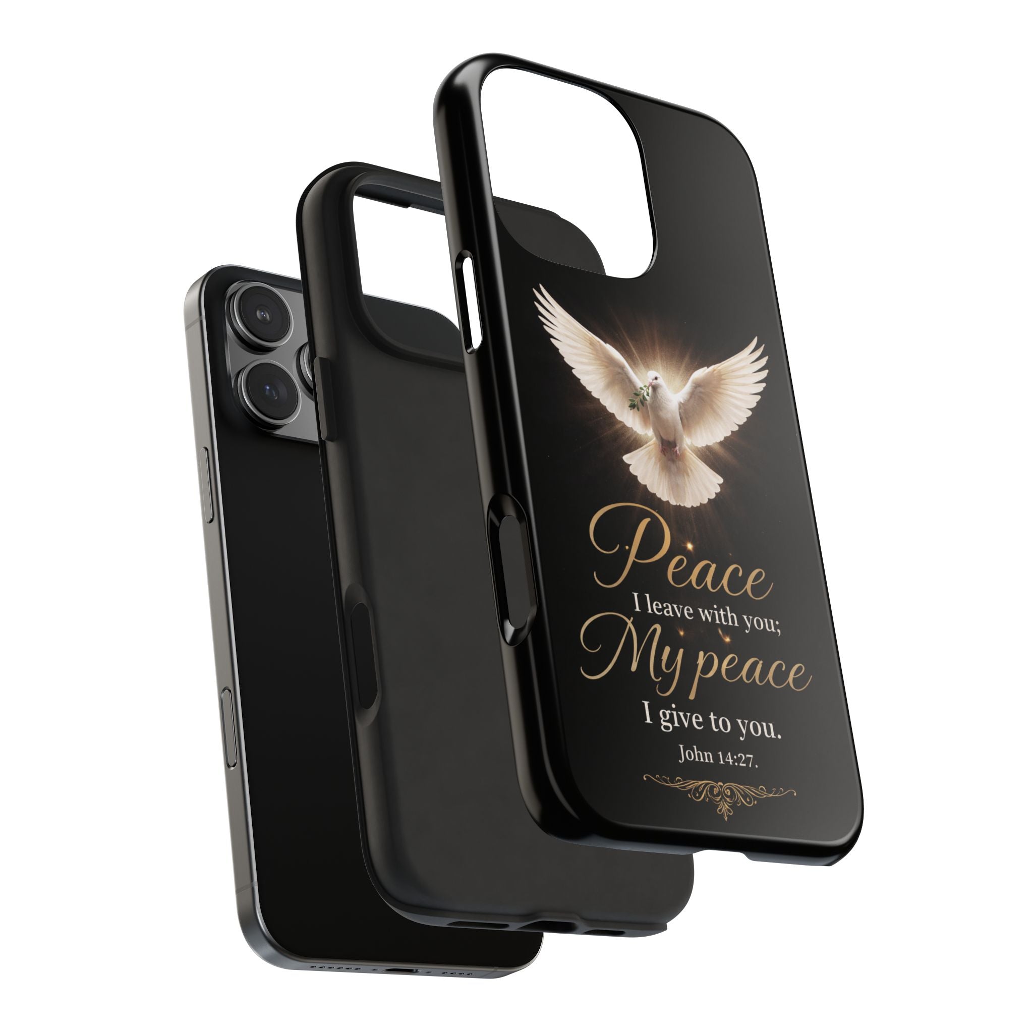 Dove with John 14:27 Tough Phone Cases