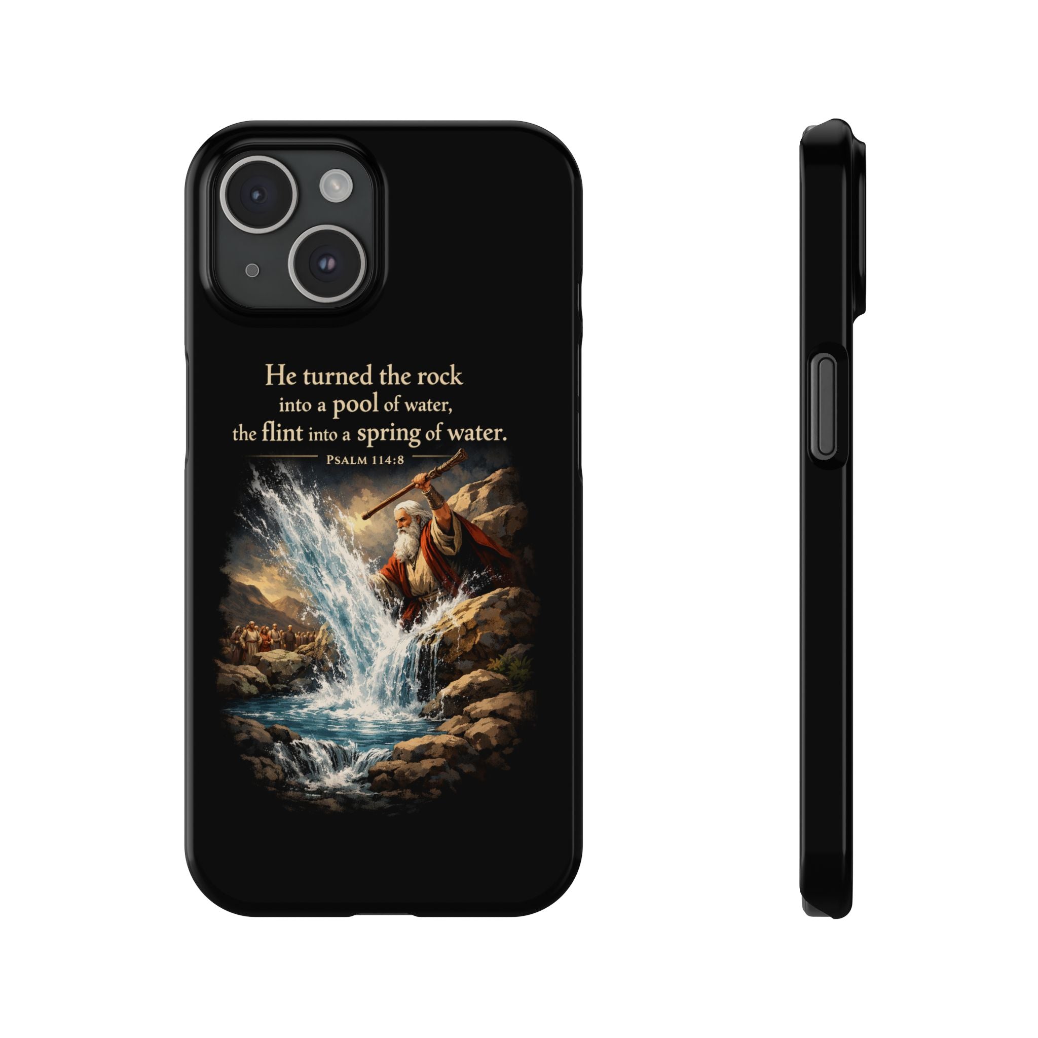 Psalms 114:8 Slim Phone Cases