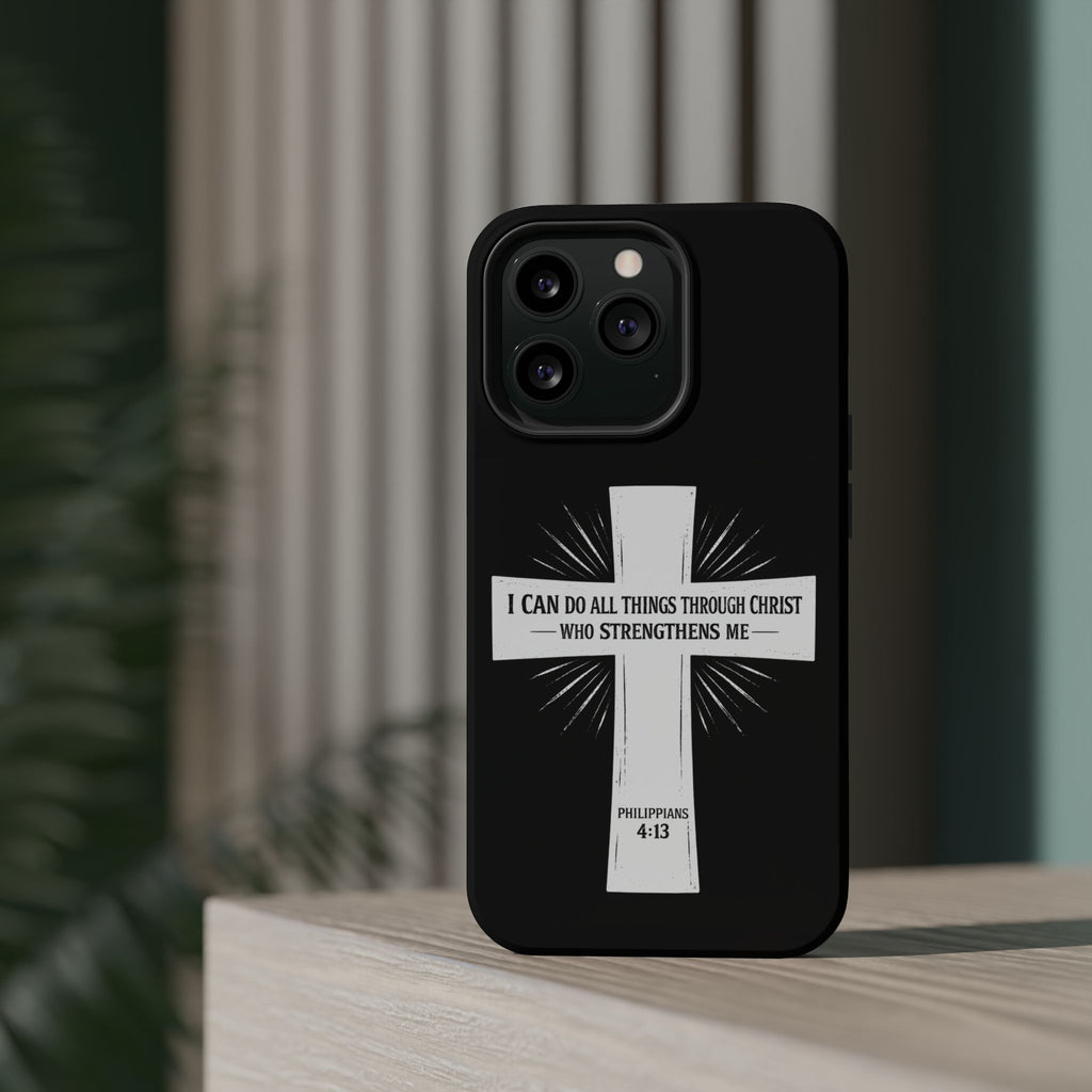 Philippians 4:13 Magnetic Impact-Resistant Cases