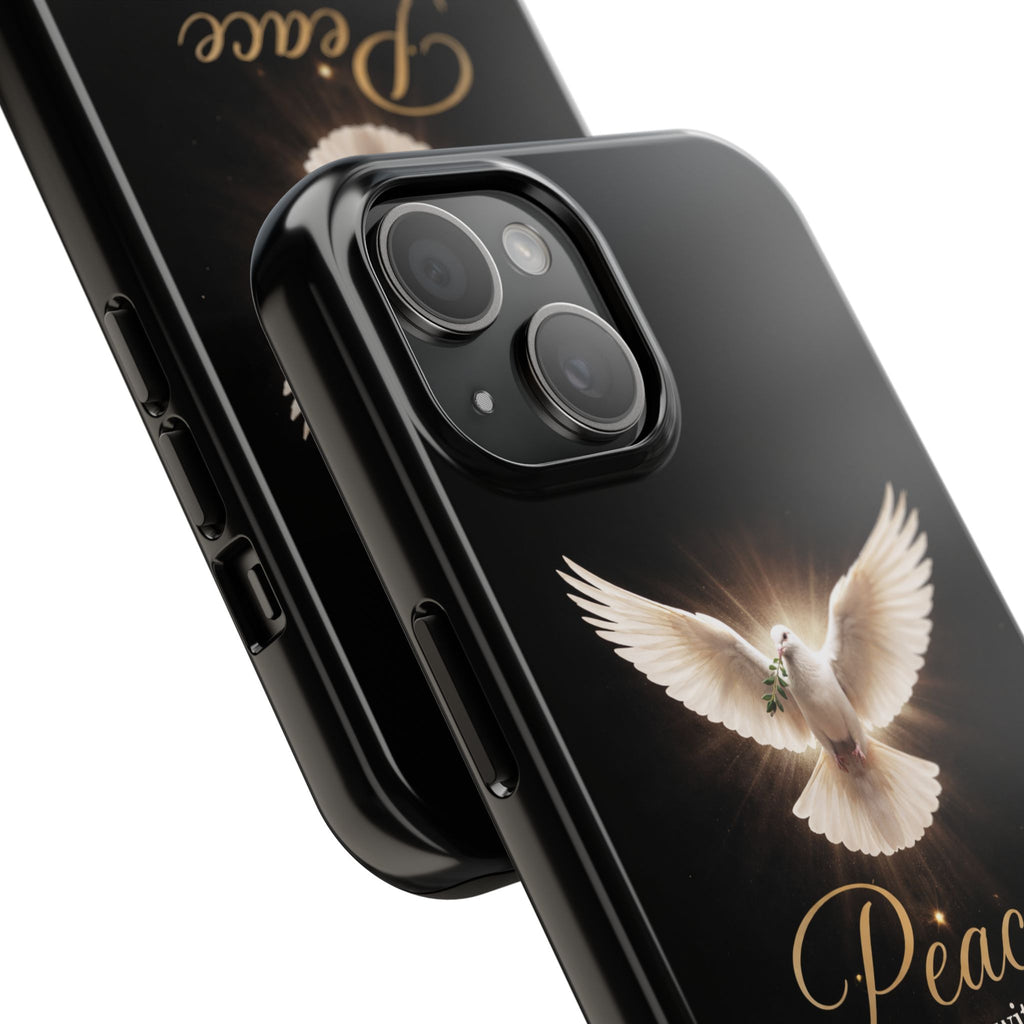 Dove with John 14:27 Tough Phone Cases