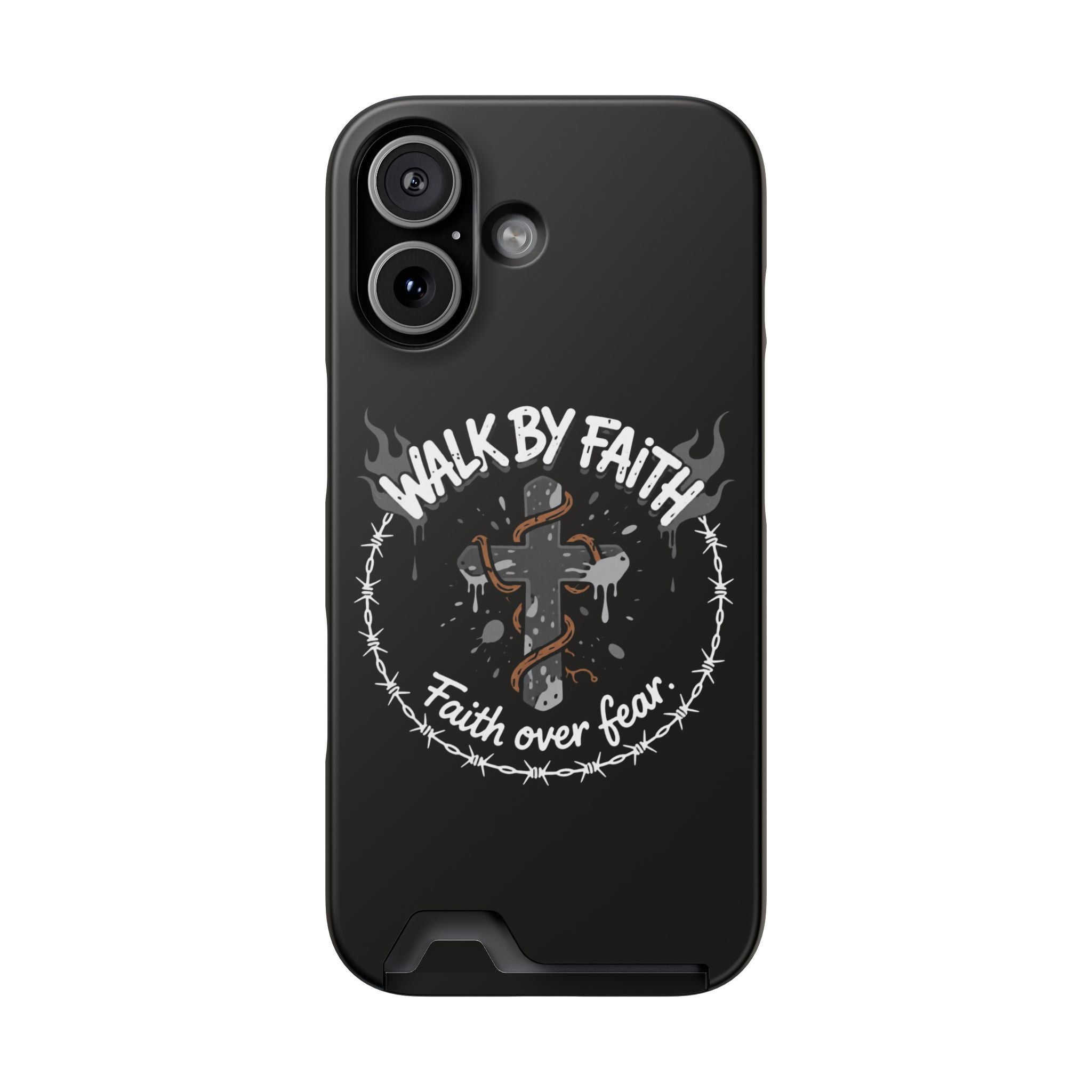 Walk by faith Phone Case (Card Holder)