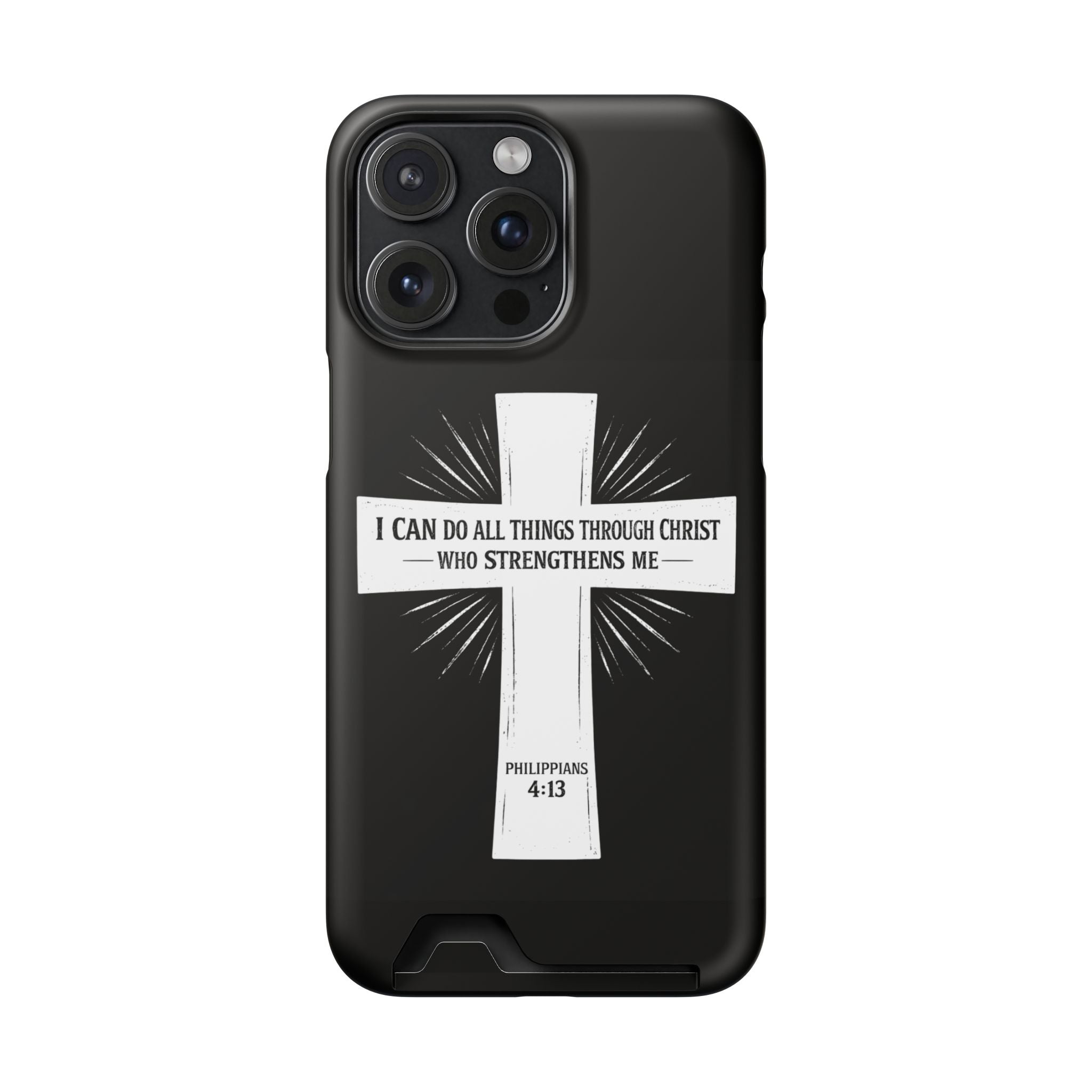 Philippians 4:13 Phone Case (Card Holder)