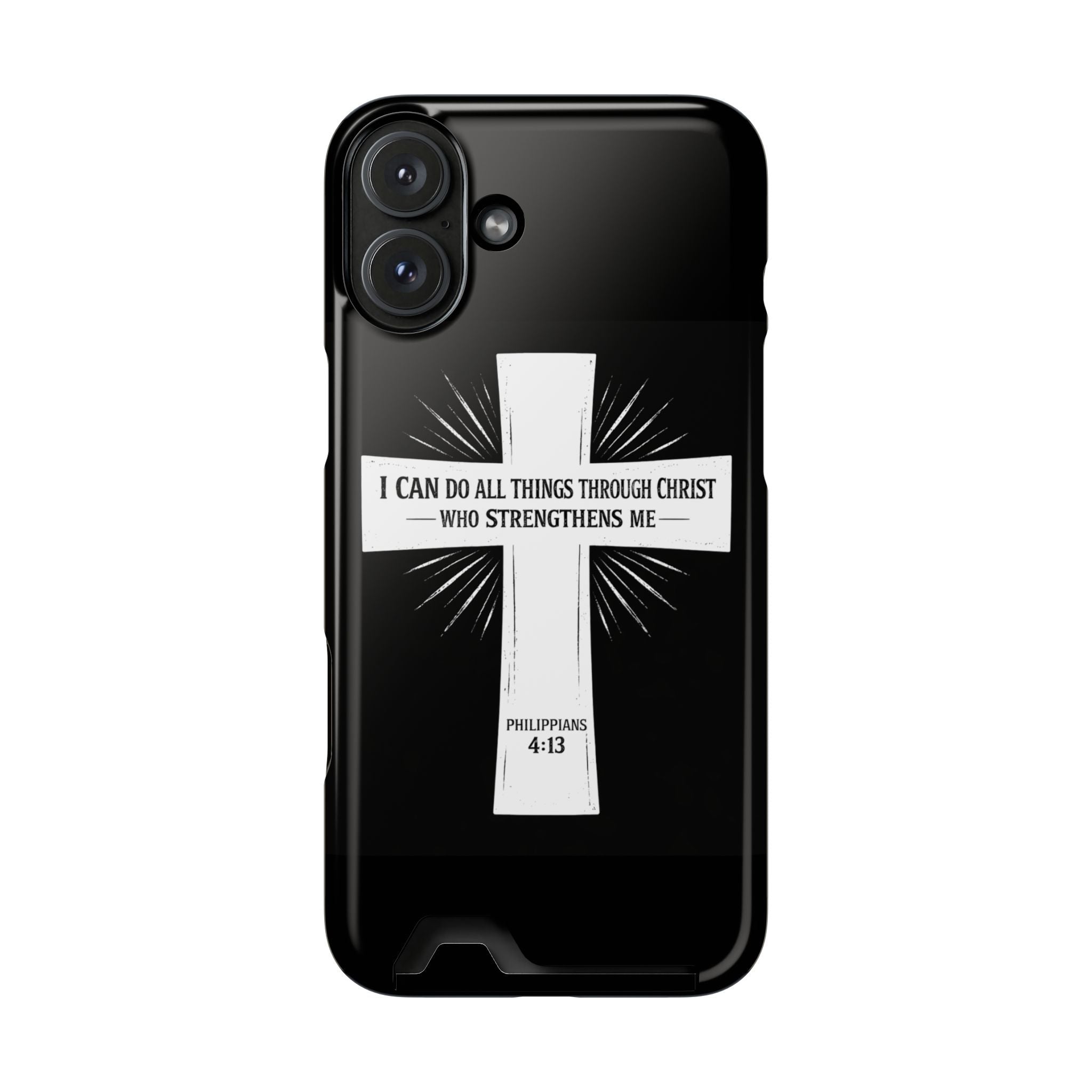 Philippians 4:13 Phone Case (Card Holder)